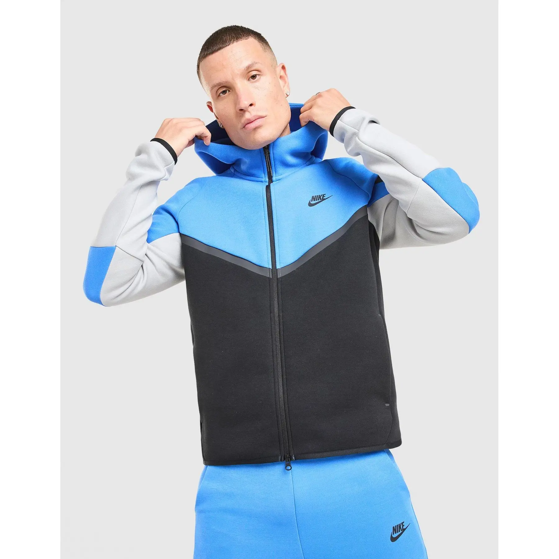 Damesjack met oversized rits Nike Tech