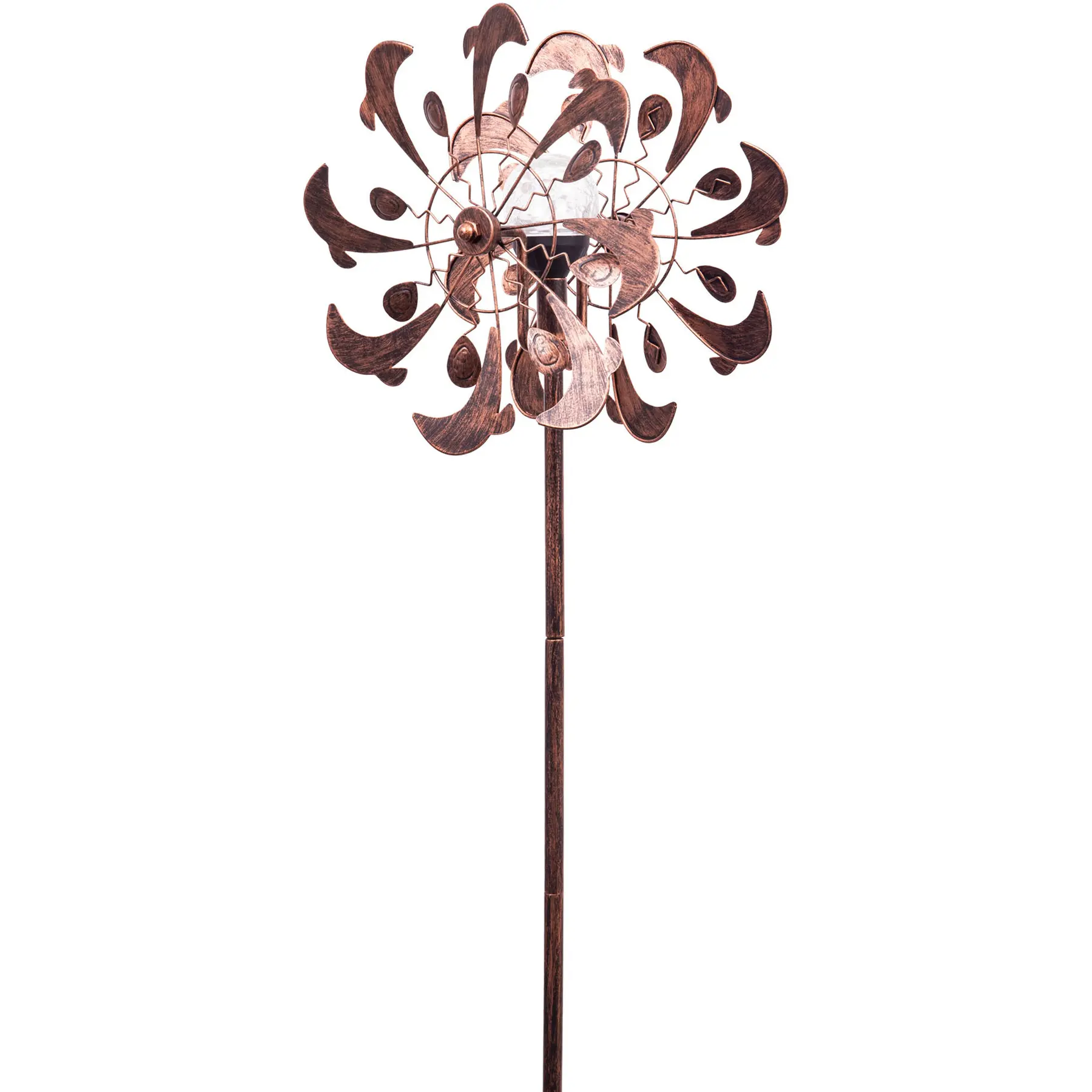 Icare Distribution Braun Metall-Wetterfahne Copper Dolphins Duett Led