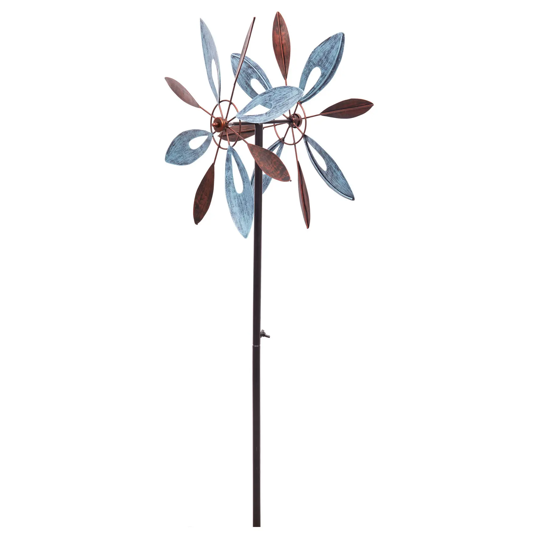 Icare Distribution Braun Metall-Wetterfahne Flower Duett