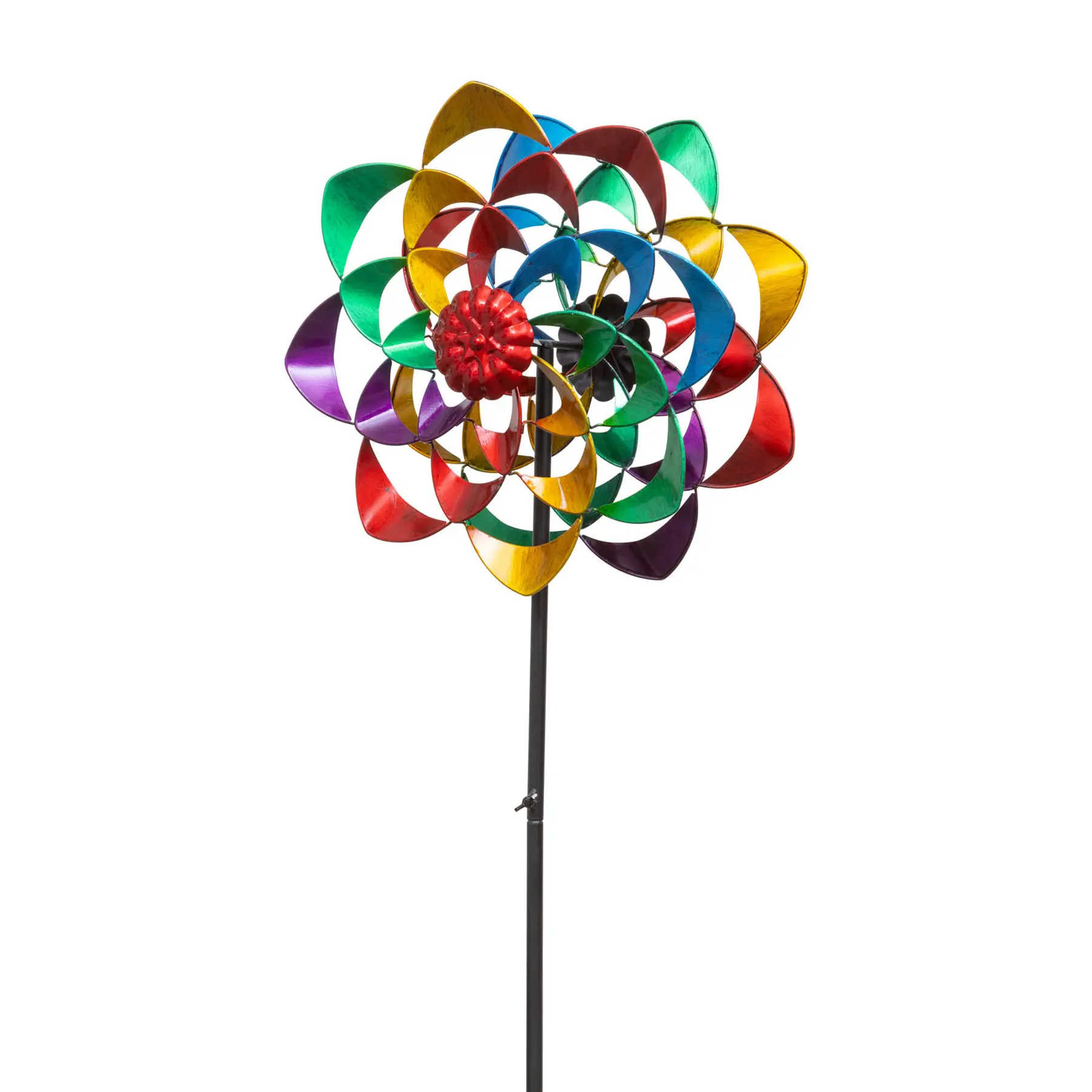 Icare Distribution Bunt Wetterfahne Wetterfahne Metal Fleur Double Arc En Ciel