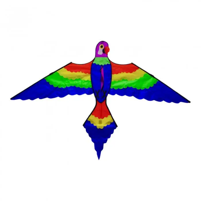 Icare Distribution Unisex Kinder Blau Regenbogen Papagei Drachen Monofil