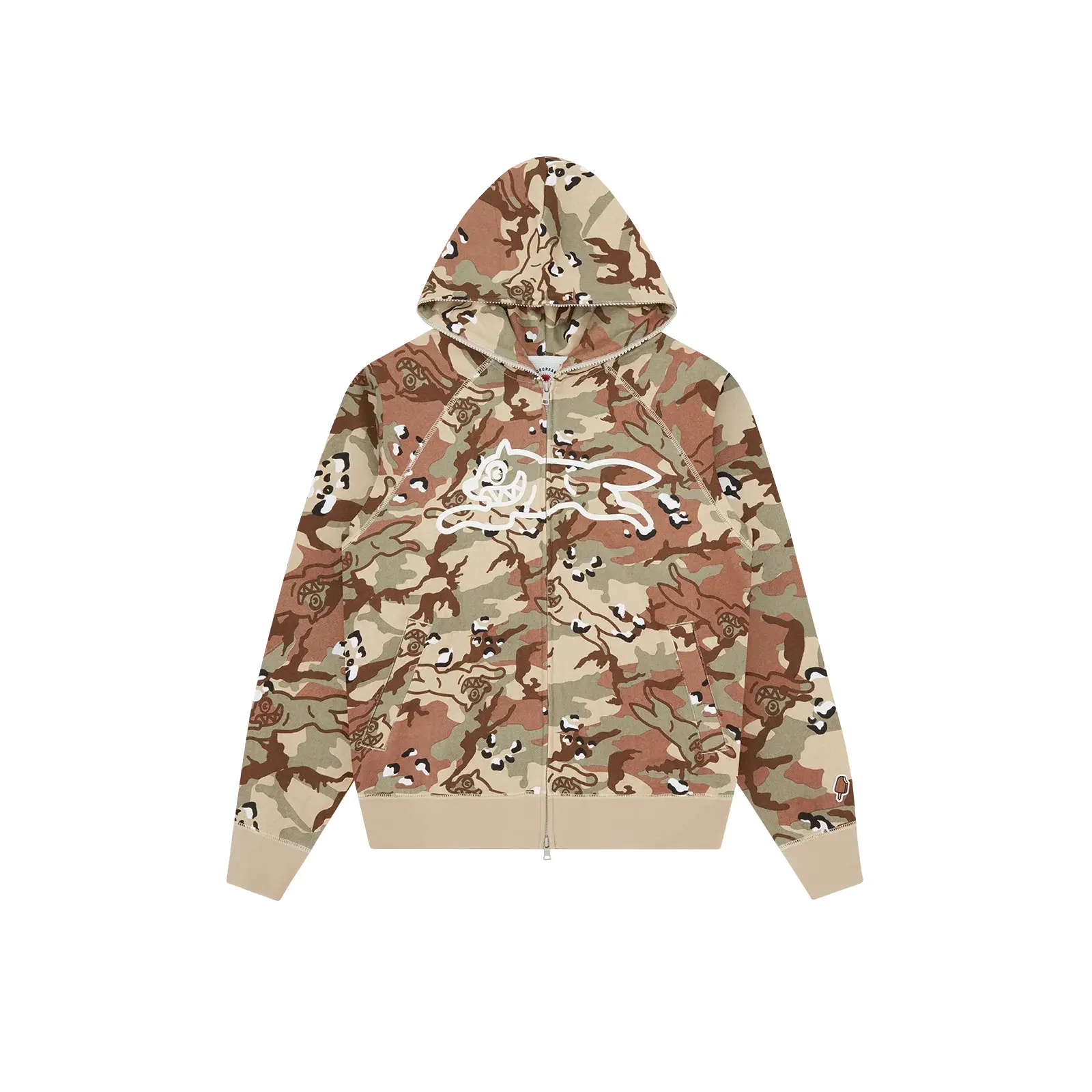 Vollzip Sweatshirt Icecream Choc Chip Rnning Dog