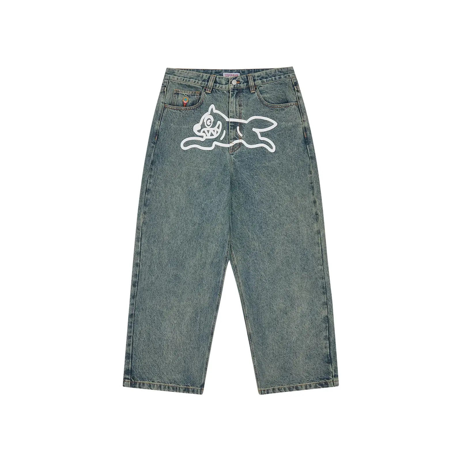 Jeans Icecream Running Dog Triple Scoop
