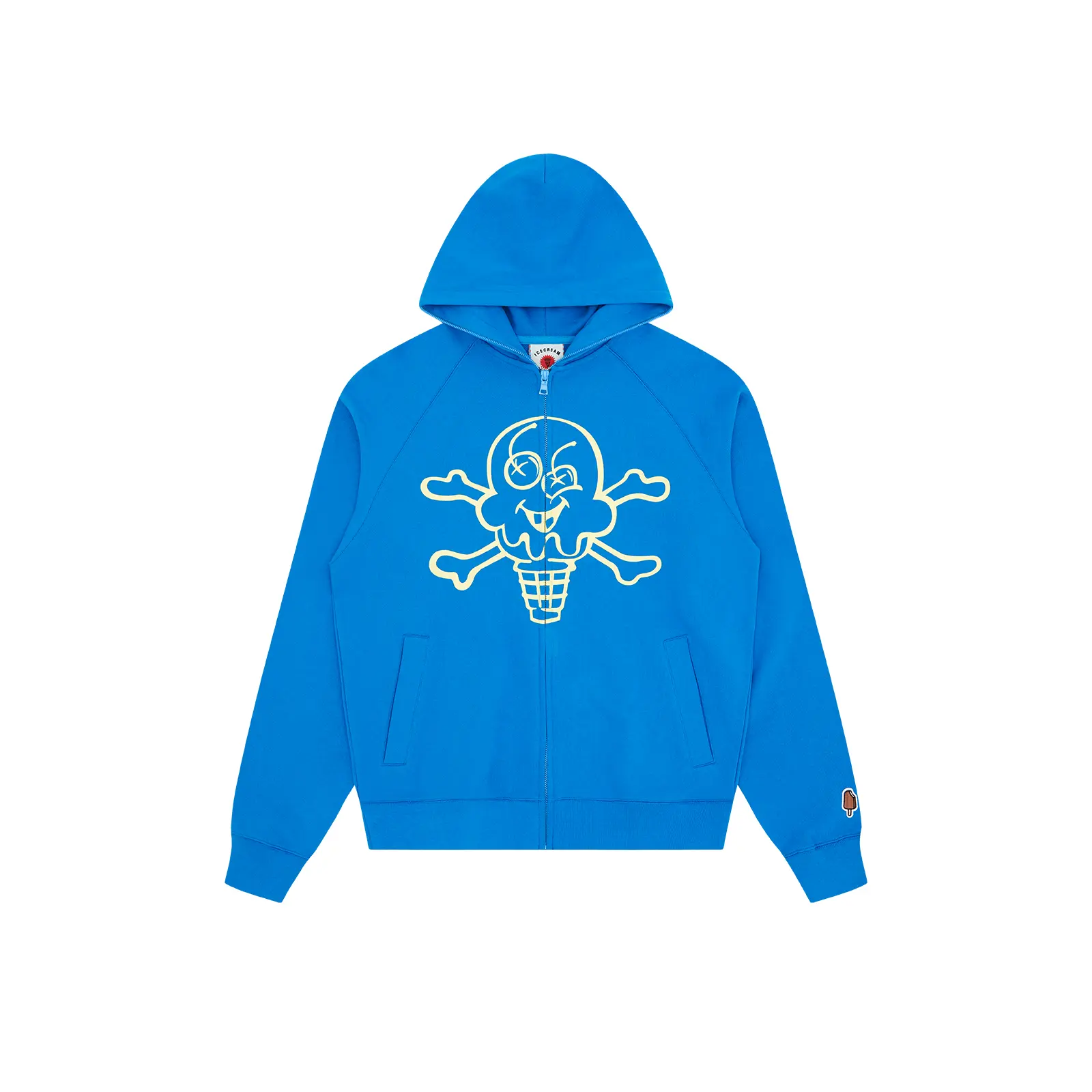 Hoodie Icecream Cones & Bones Zip Through