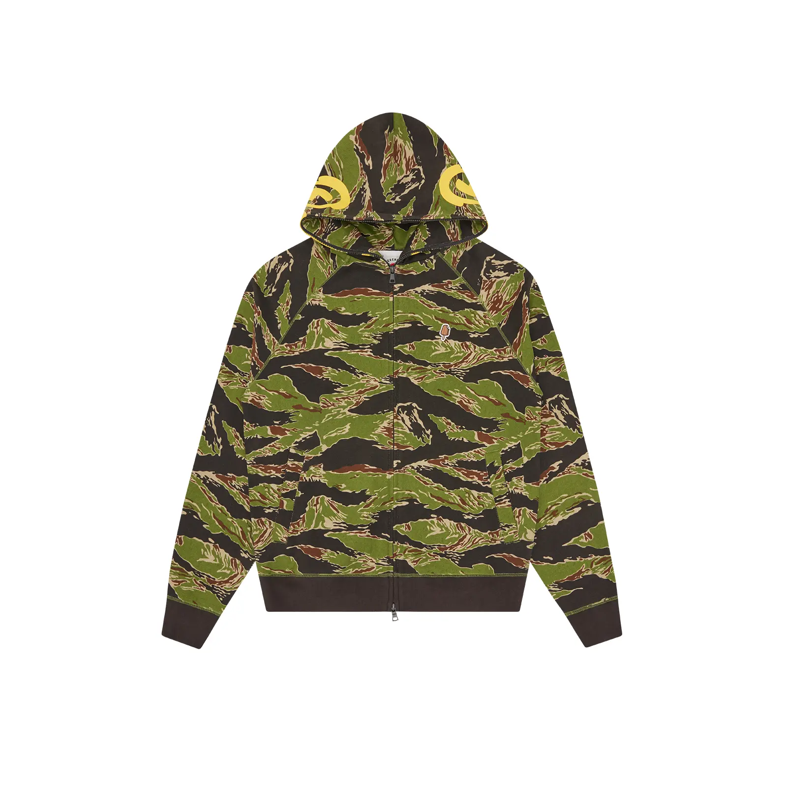 Hoodie Icecream Smiley Tiger Stripe-Through