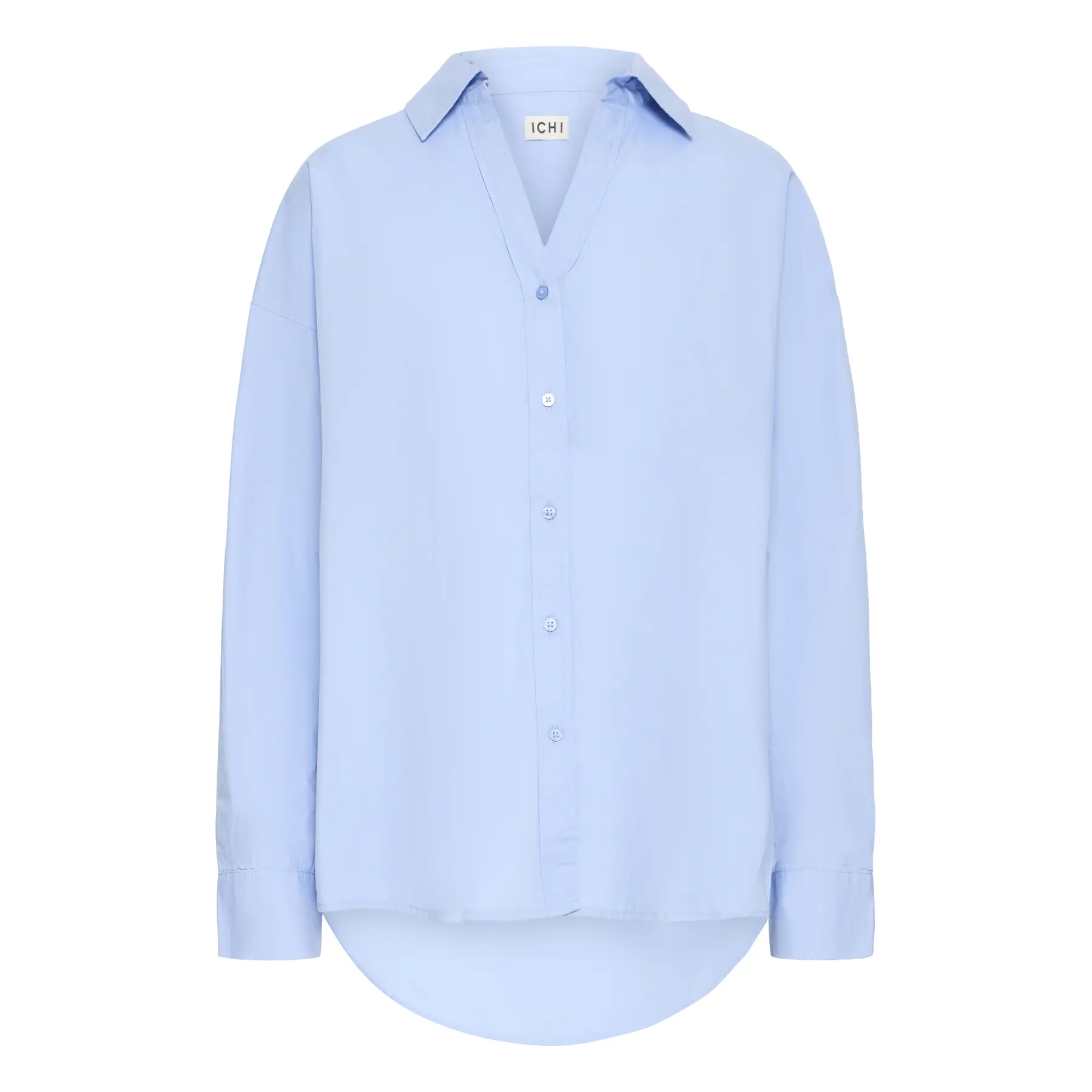 Ichi Donna Bleu Camicia Da A Maniche Lunghe Estama