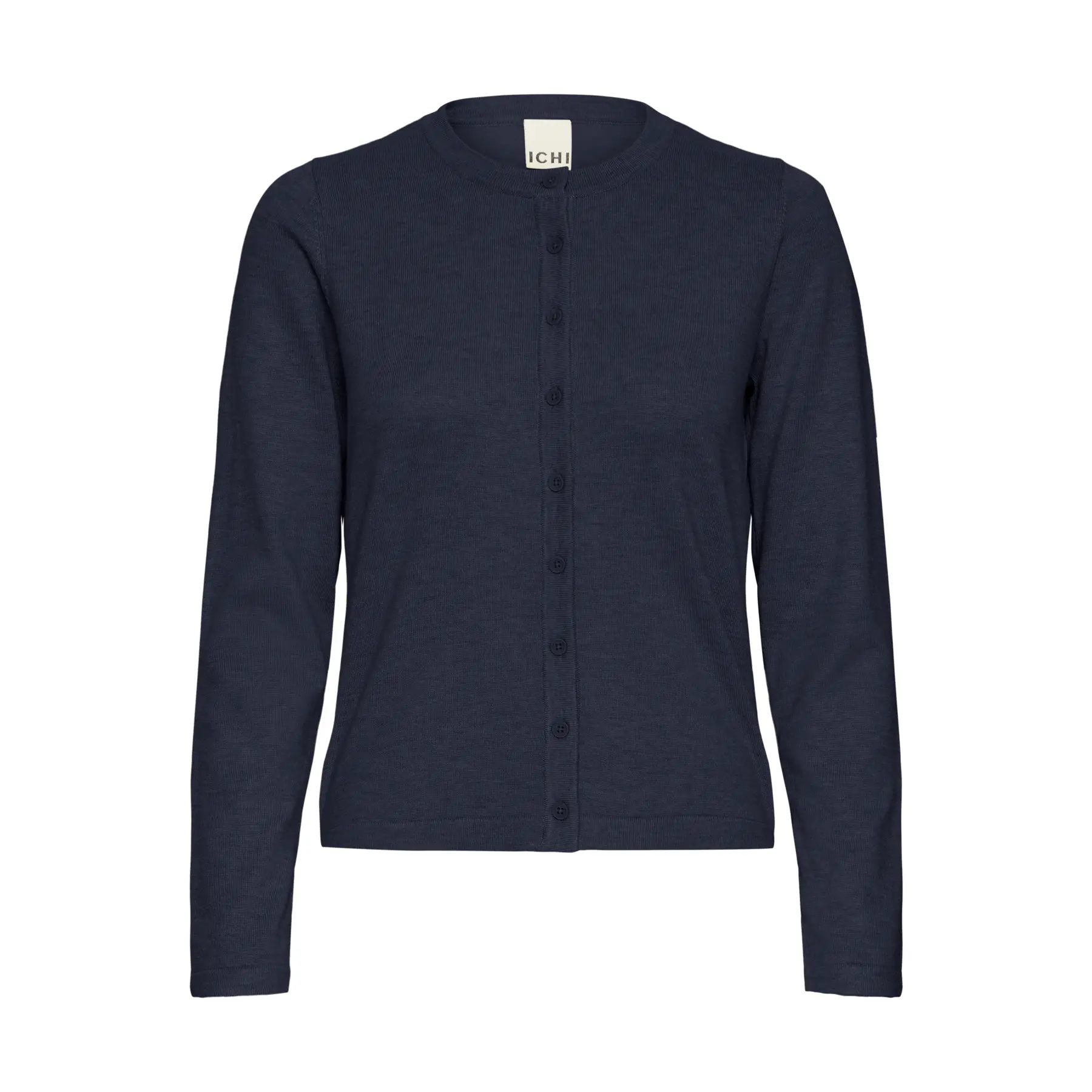 Strickjacke mit Rundhalsausschnitt, Damen Ichi Luls