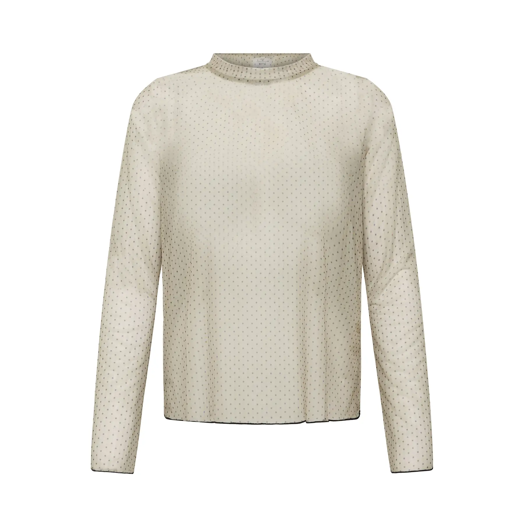 Ichi Women's Beige Long Sleeve Blouse For Ihxnicolina