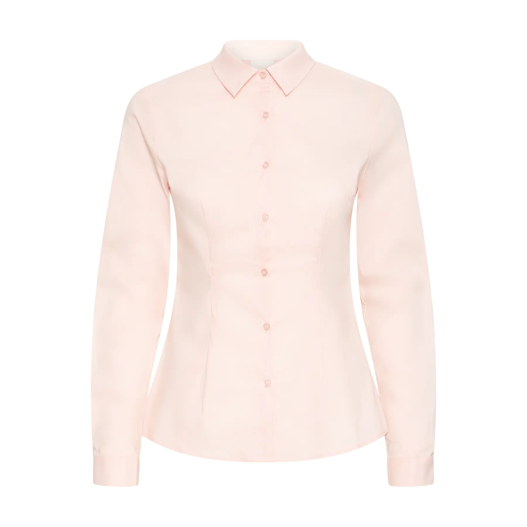 Ichi Women's Beige Long Sleeve Shirt Dima