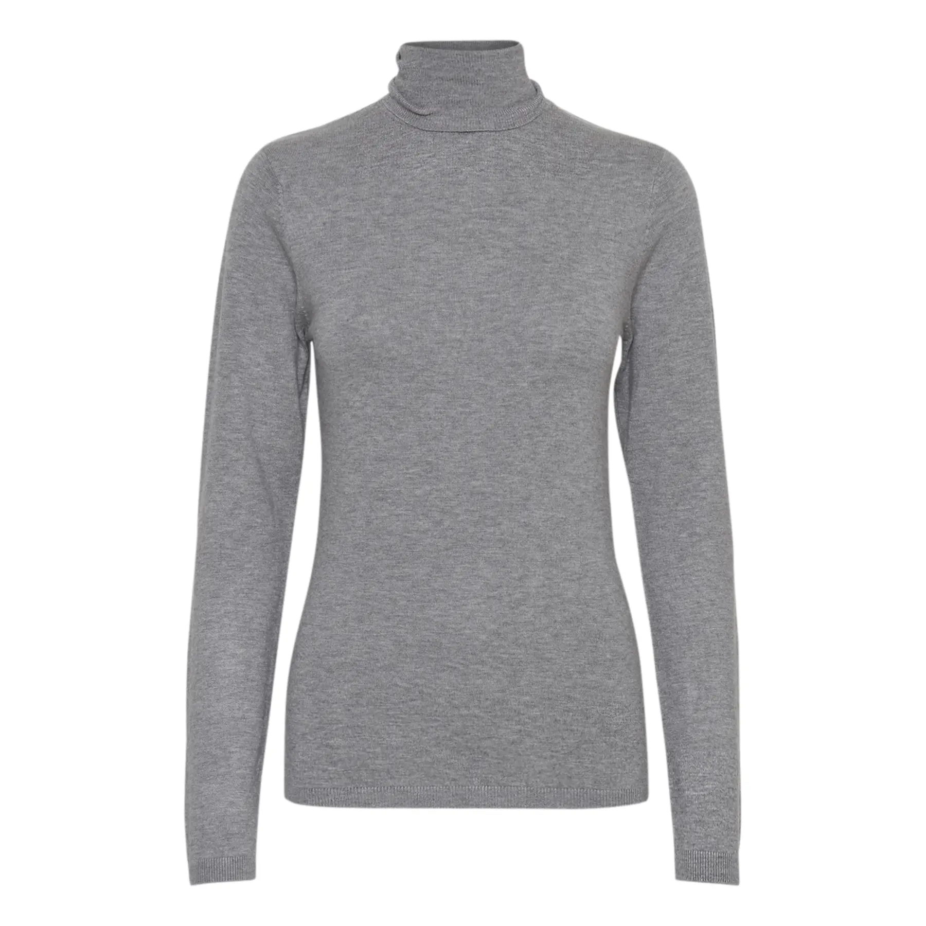 Pull col roulé femme Ichi Mafa - Gris