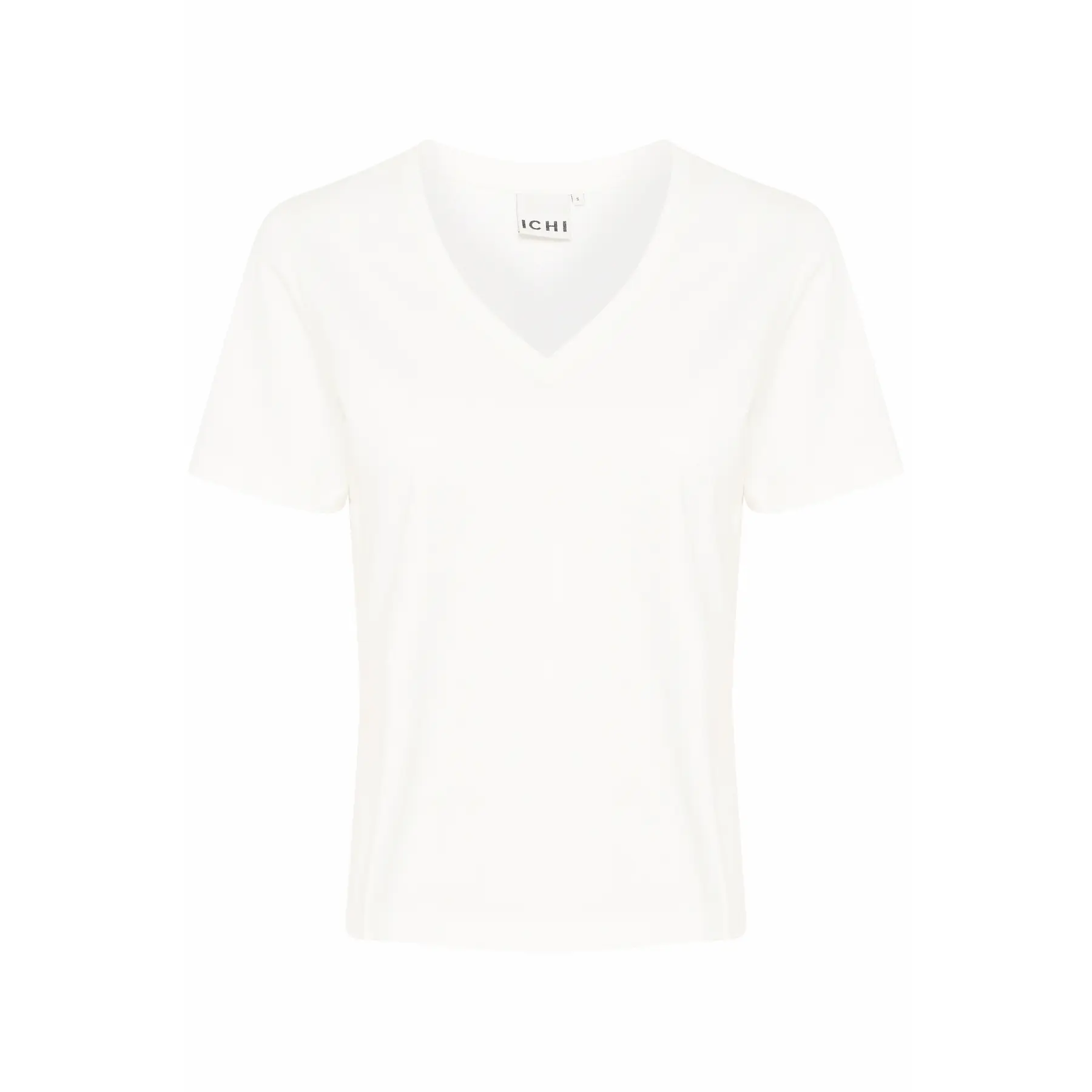 Ichi Women's White V-Neck T-Shirt Ihpalmer