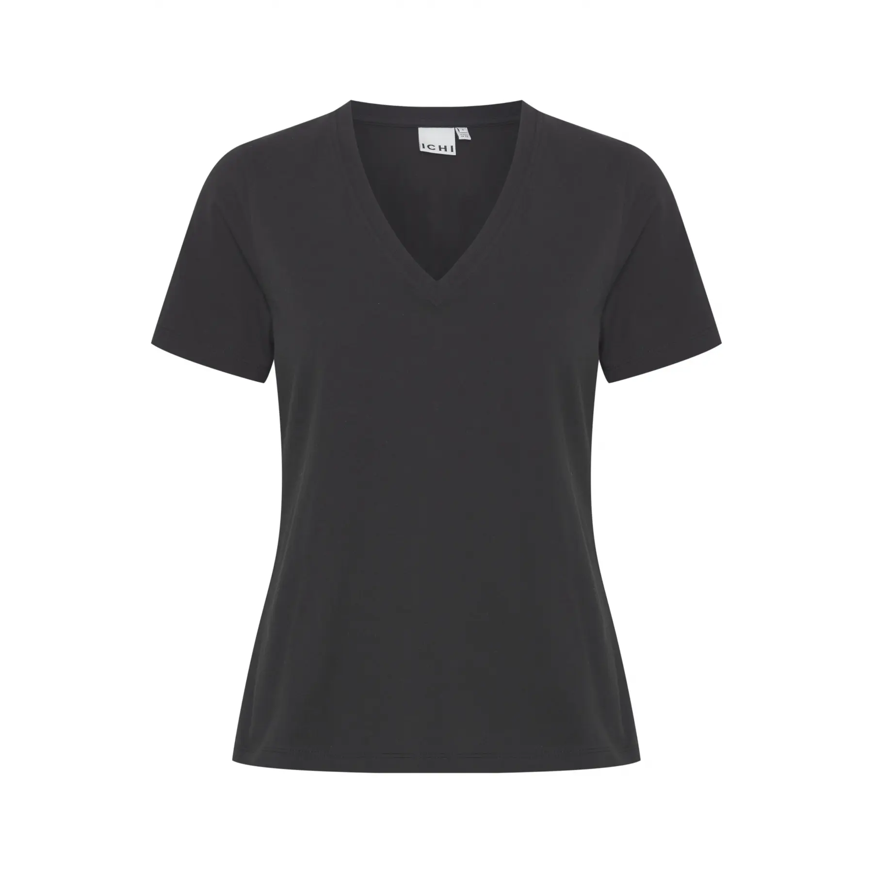 Ichi Women's Black V-Neck T-Shirt Ihpalmer