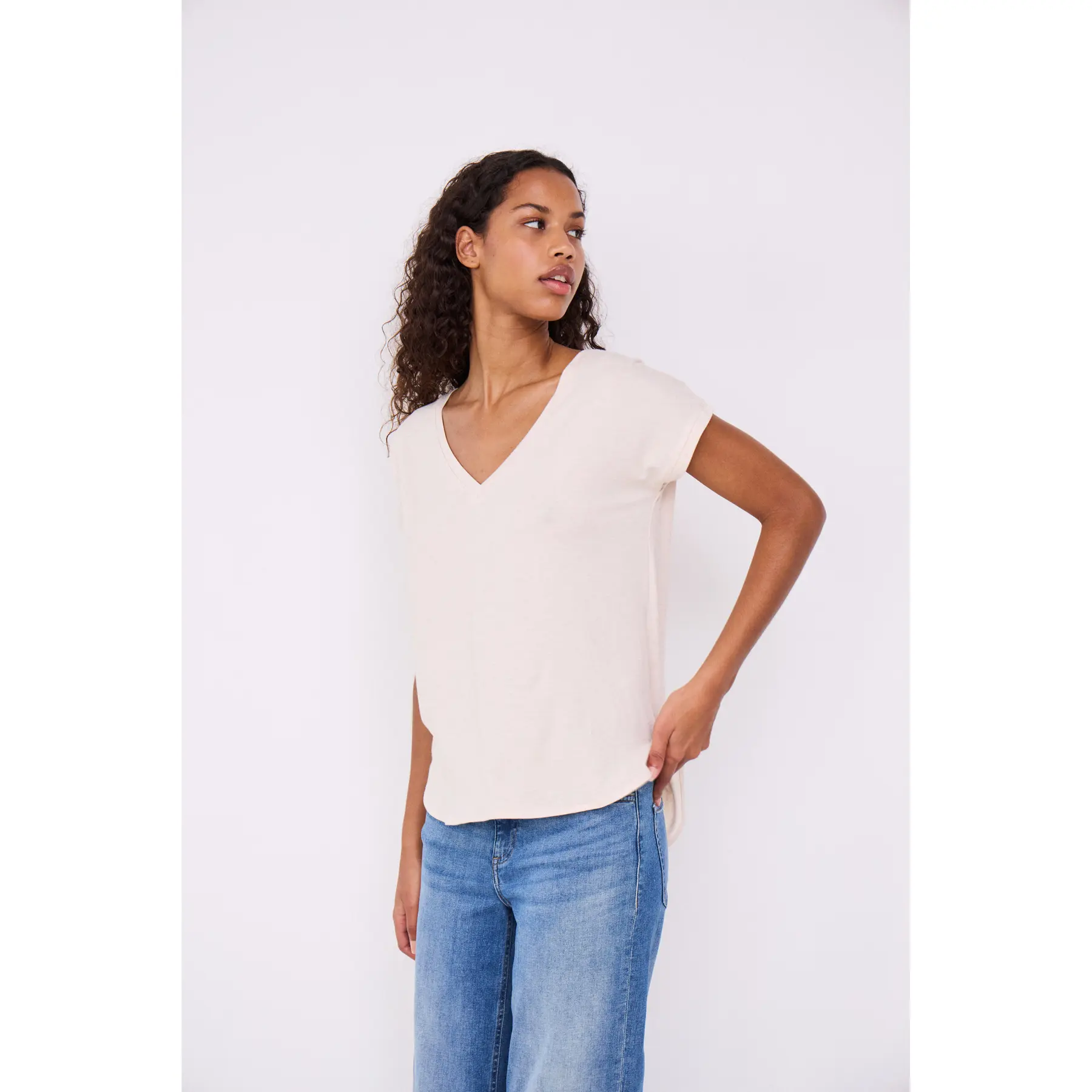 Ichi Women's Beige T-Shirt Rebel 12