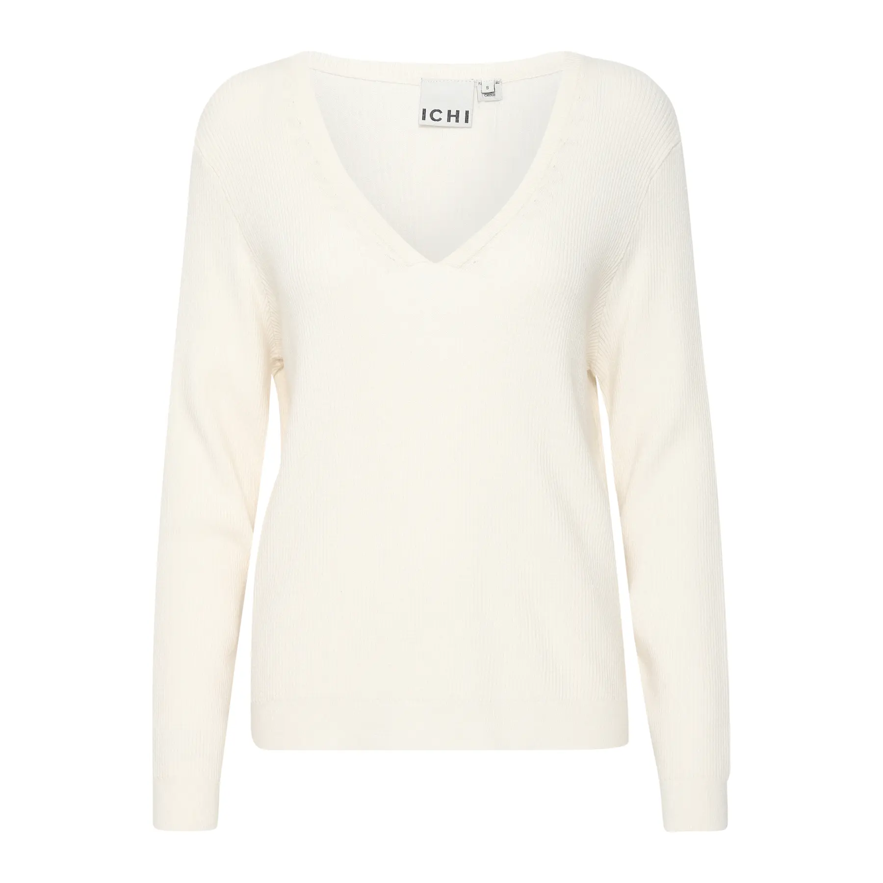 T-shirt a V con maniche lunghe donna Ichi Boston