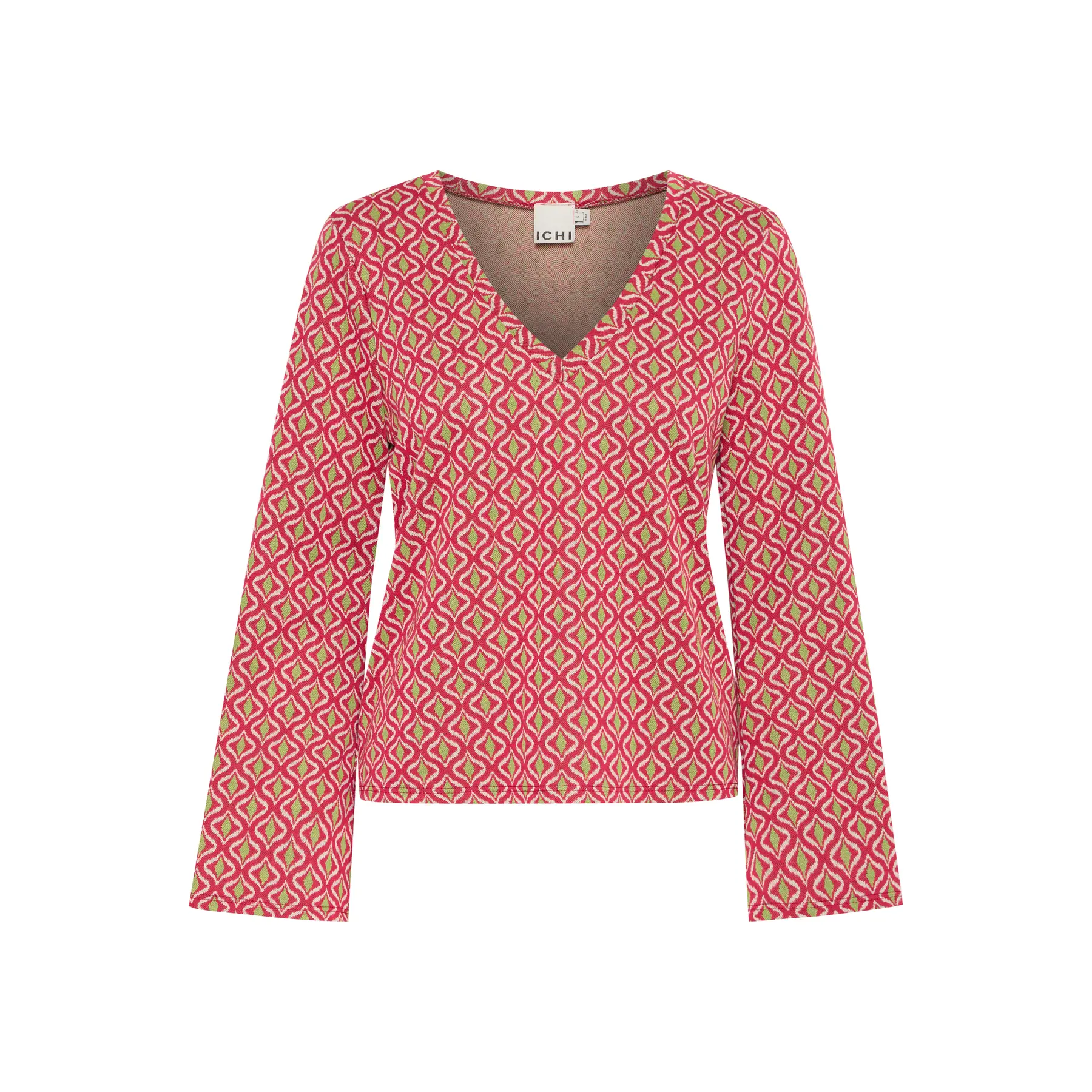 Langärmelige Bluse, Damen Ichi Greta