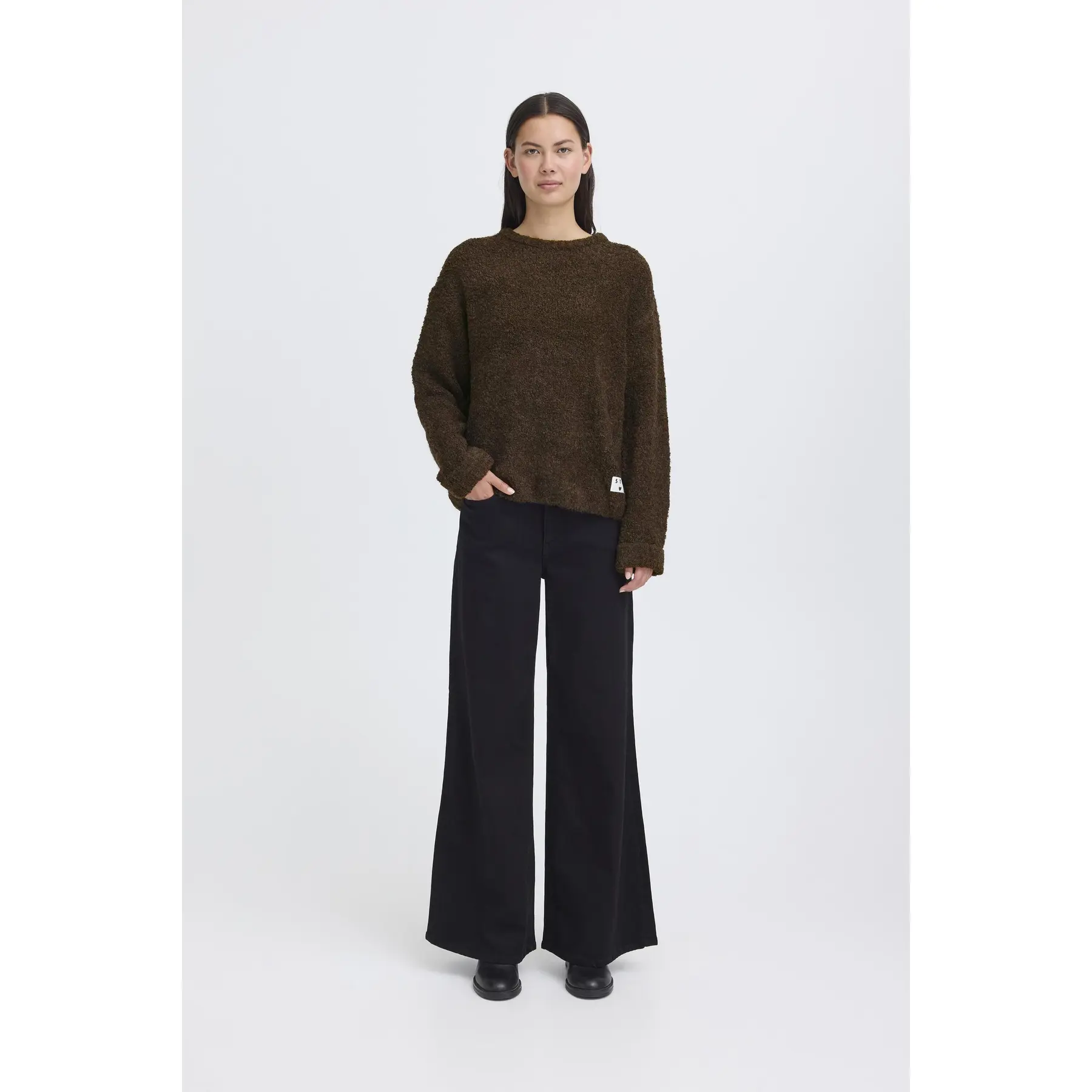 Maglione girocollo da donna Ichi Blarisa
