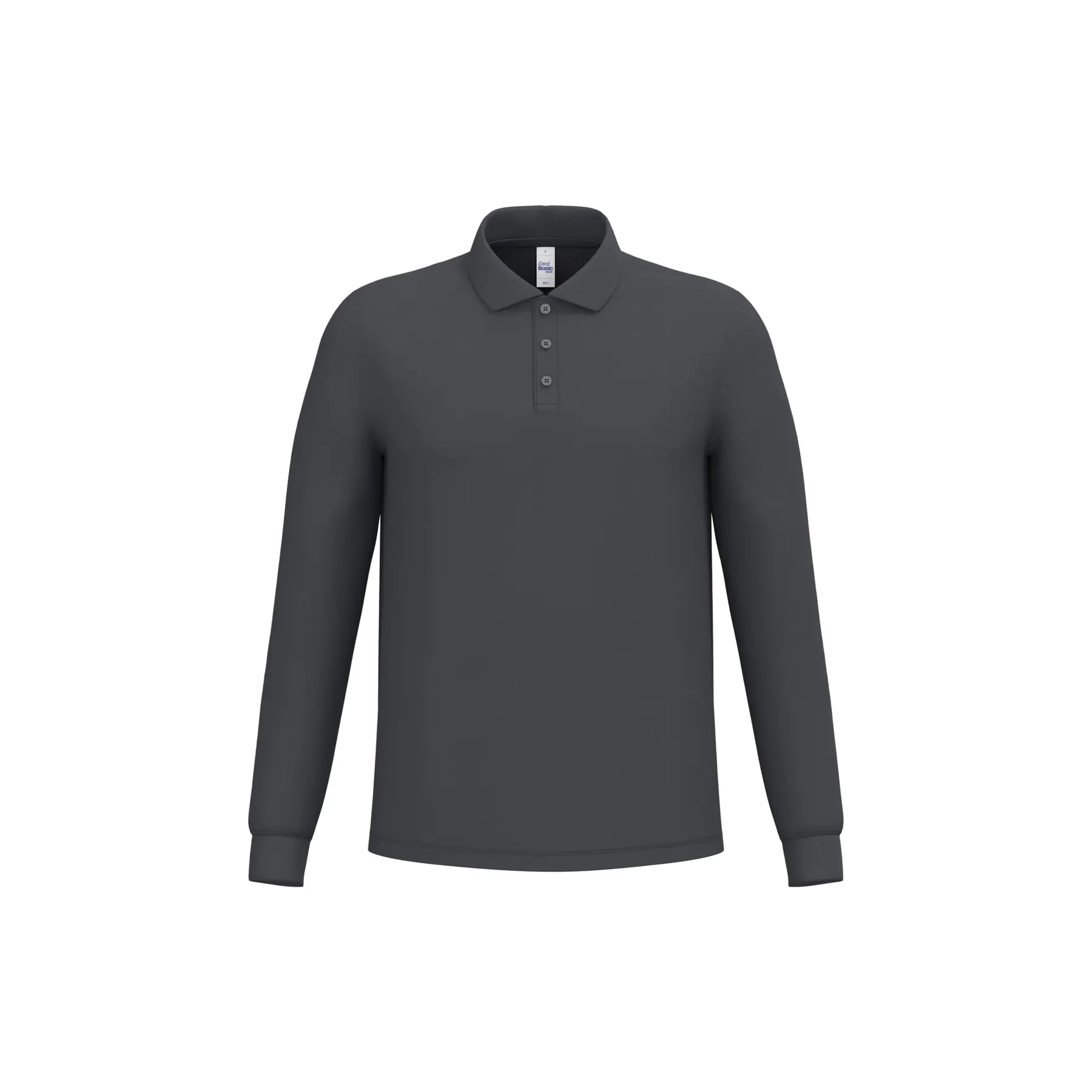 Polo van piqué stof met lange mouwen iDeal Basic Brand