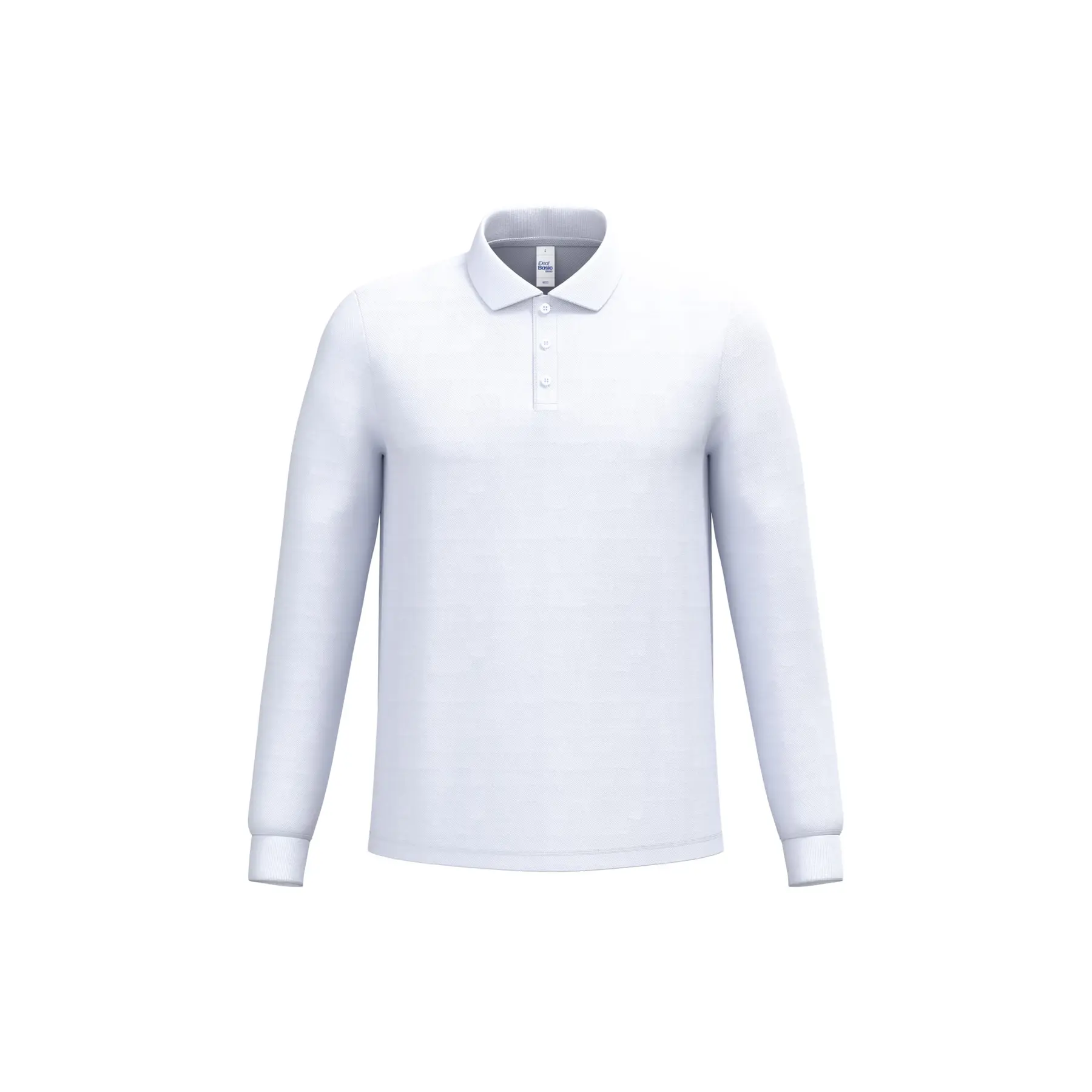 Polo van piqué stof met lange mouwen iDeal Basic Brand