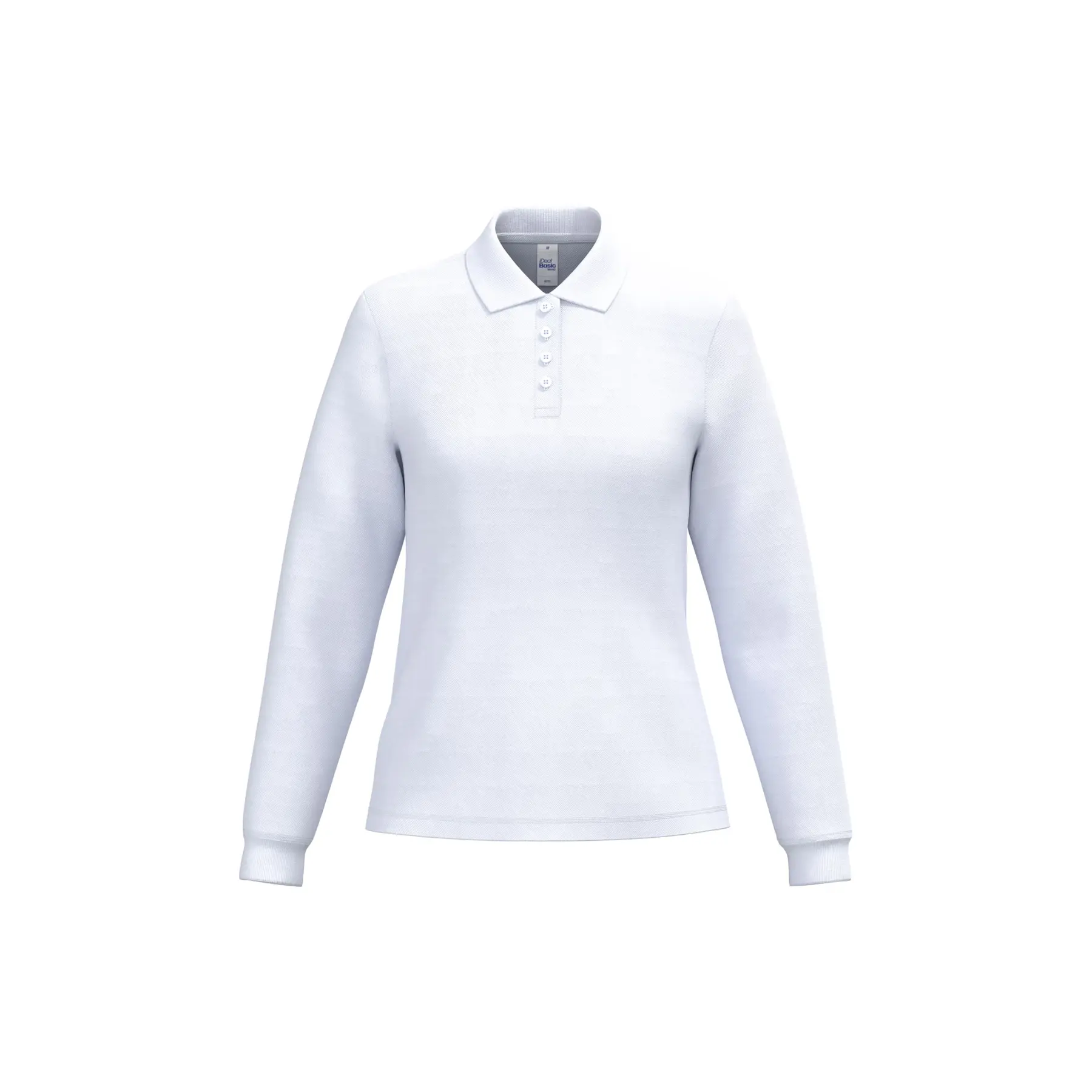 Piqué-Poloshirt mit langen Ärmeln, Damen iDeal Basic Brand