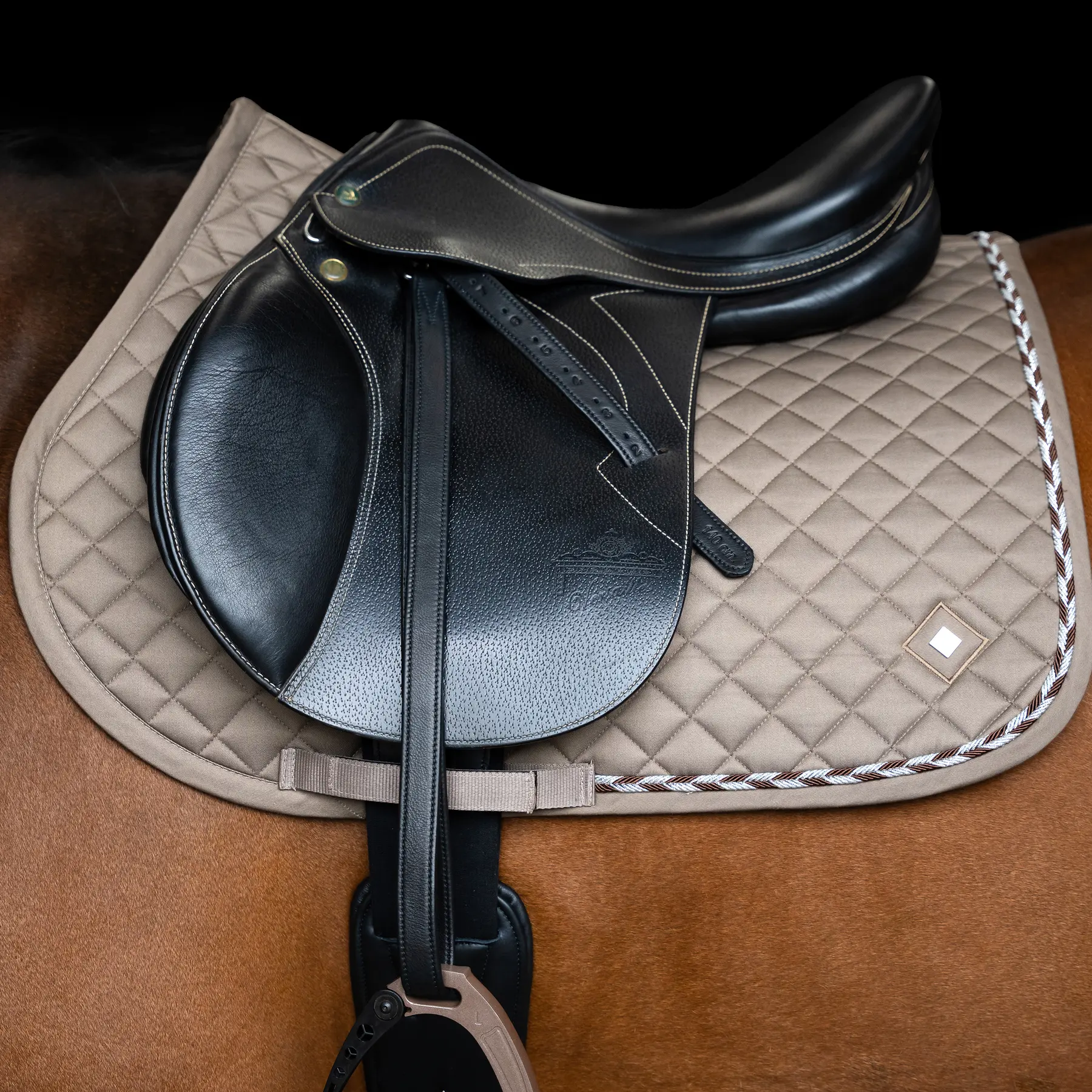 Imperial Riding Beugelriemen IRH Soft met nylon kern Black - 145CM