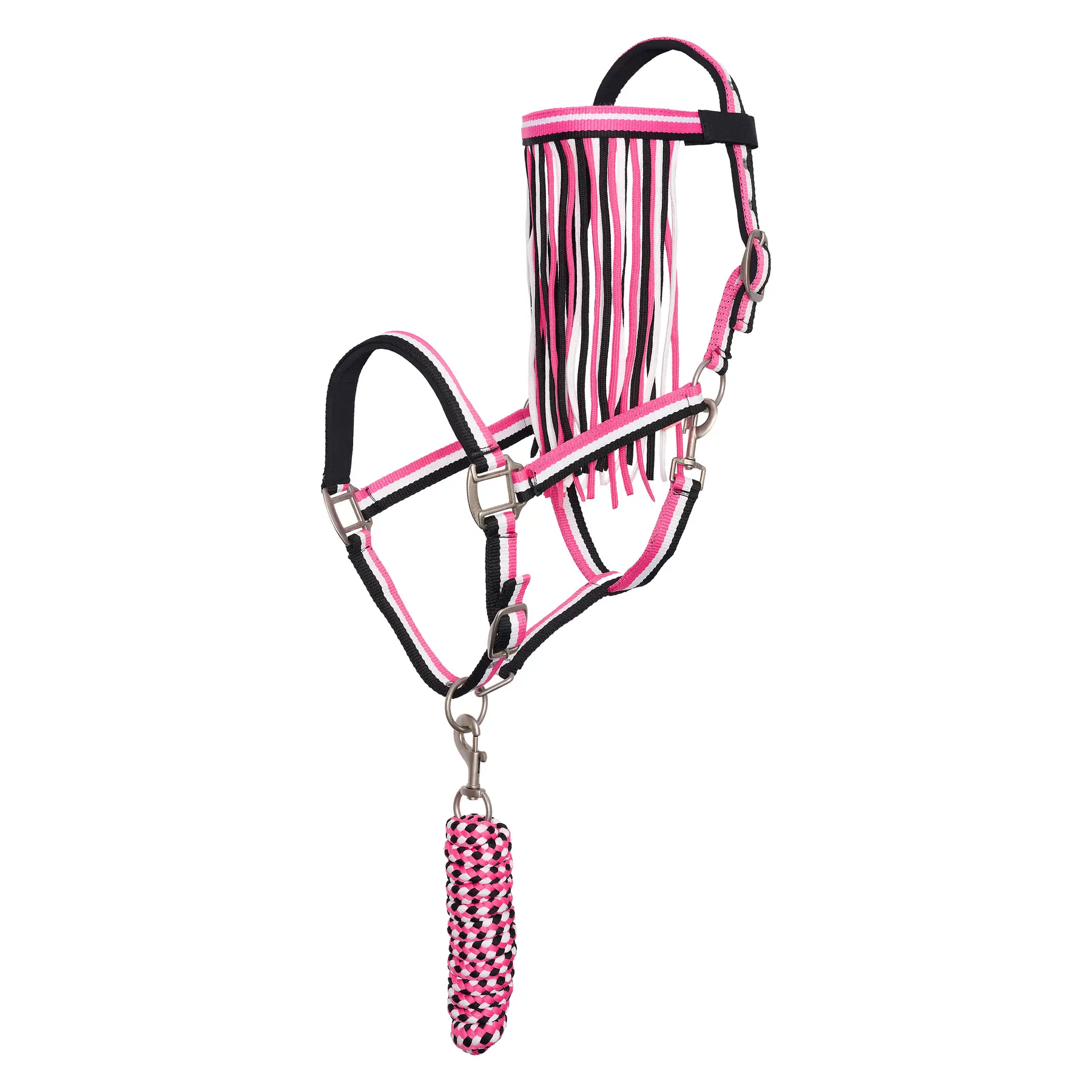 Nylon halter and lead rope set for horse with fly browband Imperial Riding