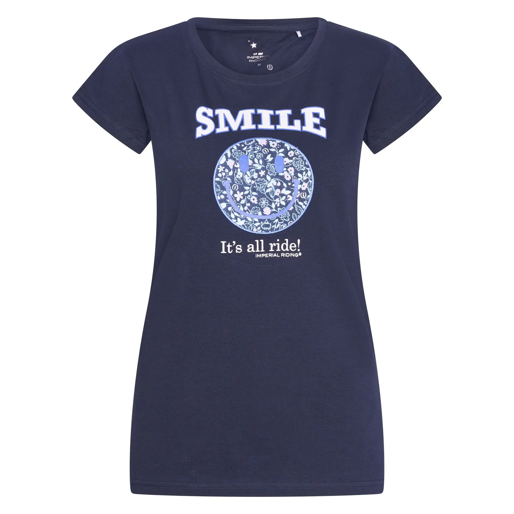 Damen T-Shirt Imperial Riding Smiley Flowers