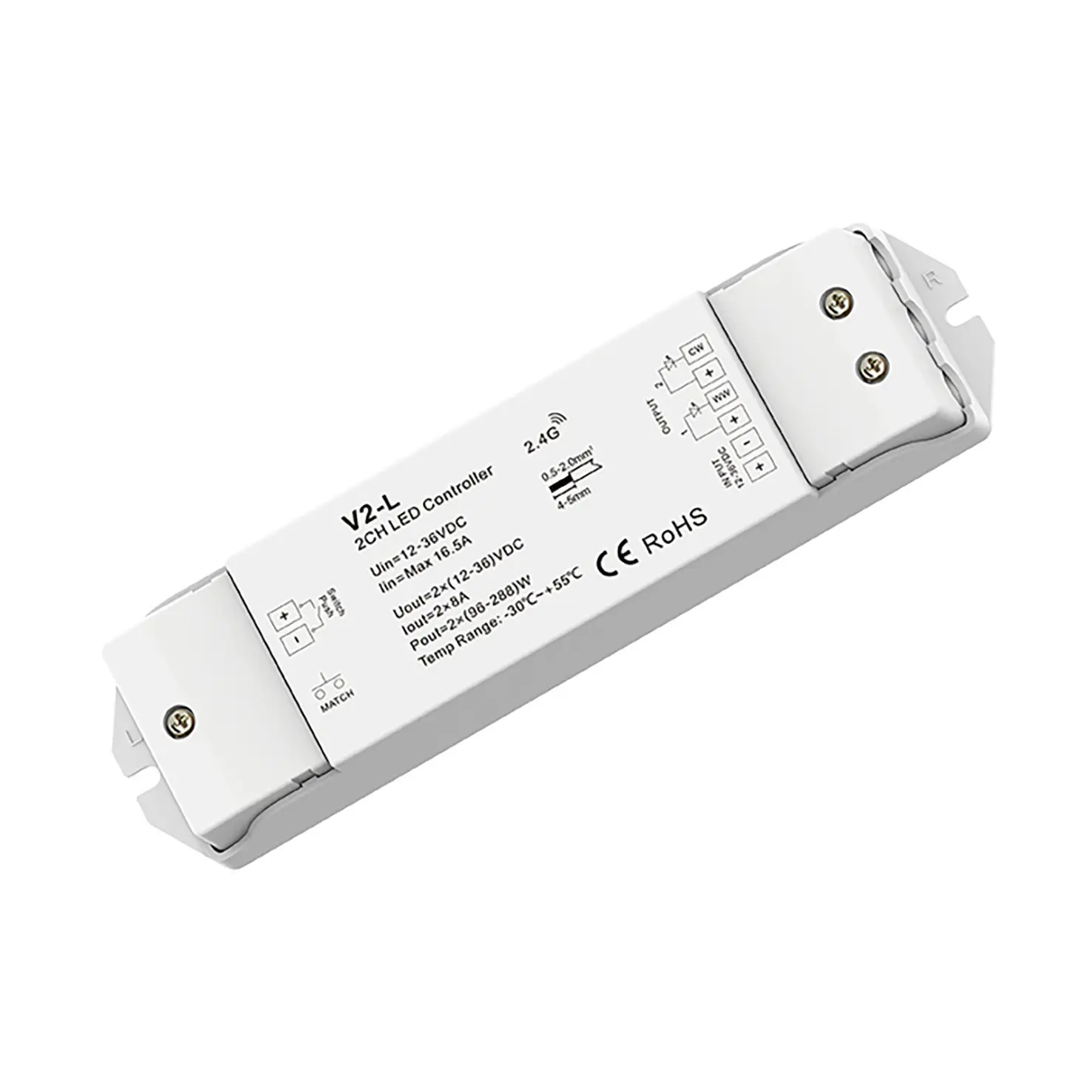 Controller Indeluz lighting Skoll Tunable white Push,RF 2.4GHz