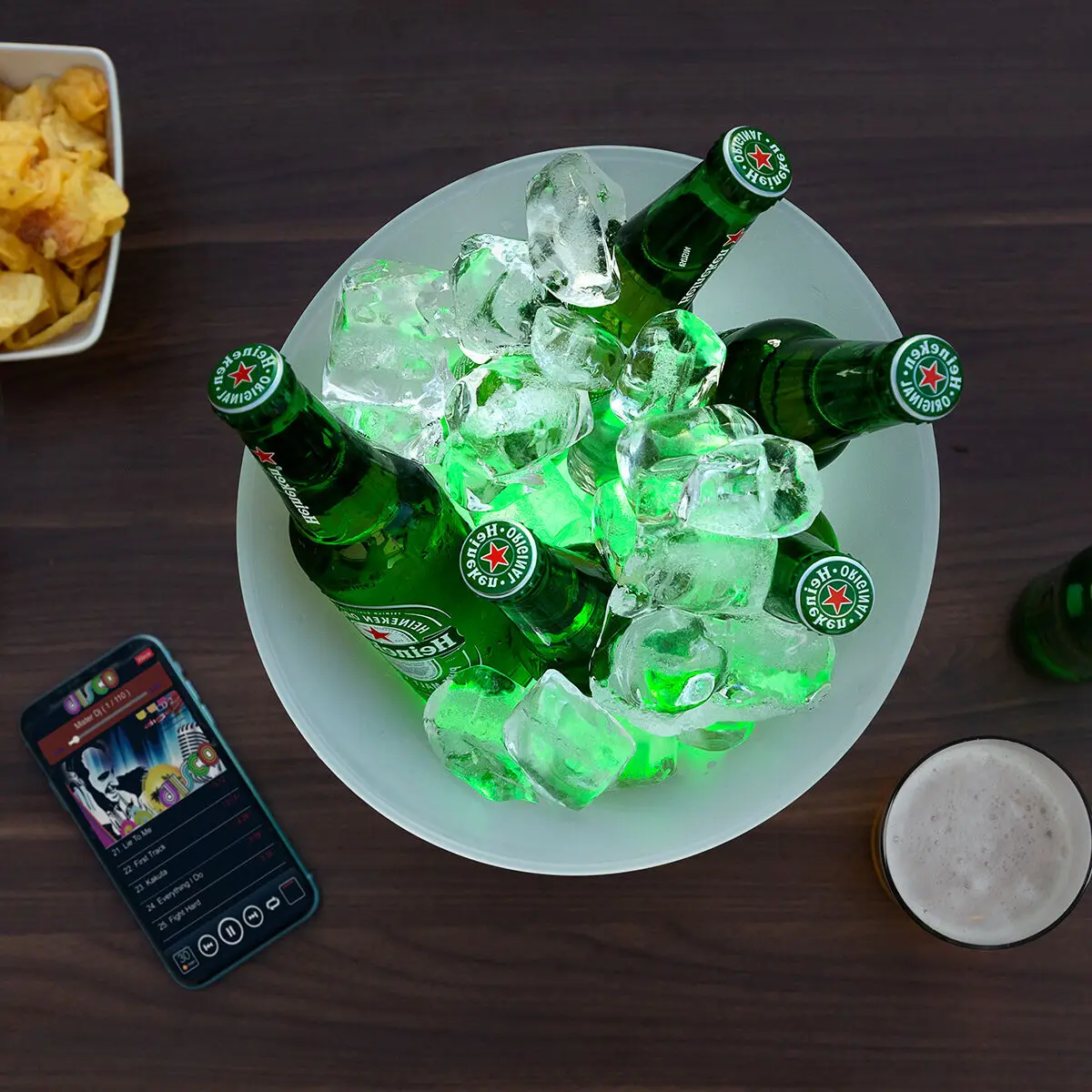 Innovagoods Weiß Eiswürfelbehälter Led Sonice