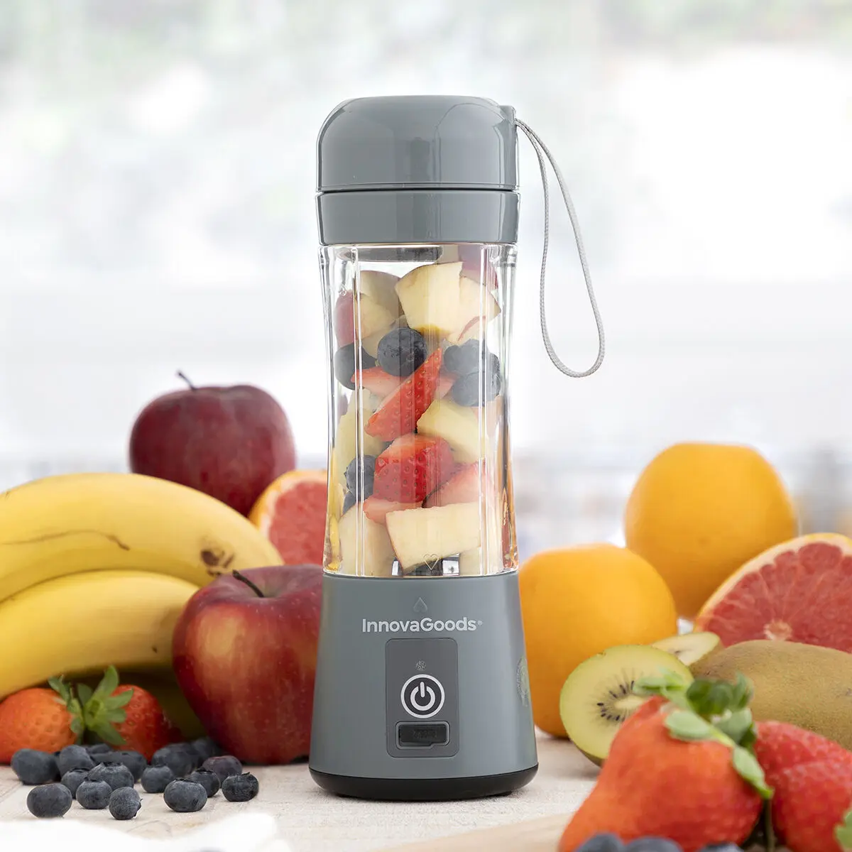 Mixeur à récipient portatif rechargeable InnovaGoods Shakuit