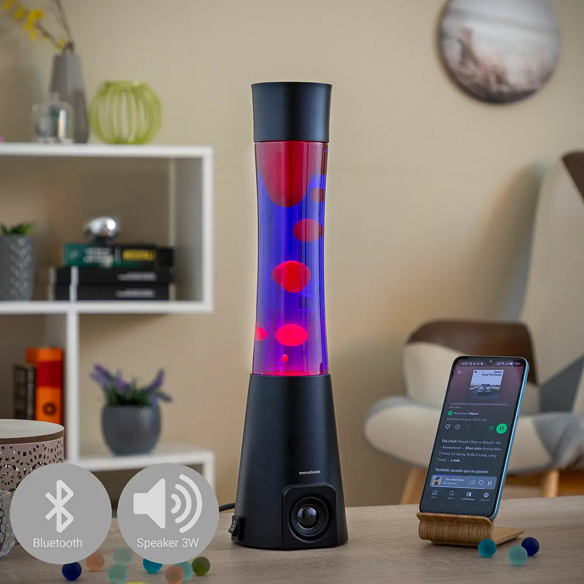 Lampe à lave avec haut-parleur InnovaGoods Maglamp