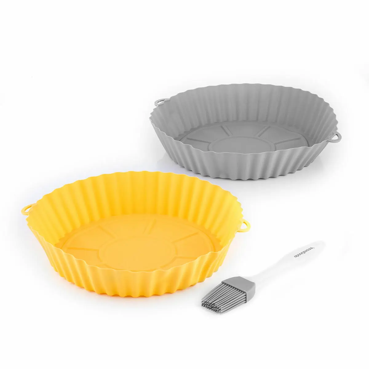 Porte-frites en silicone avec pinceau InnovaGoods Mollicon (x2)