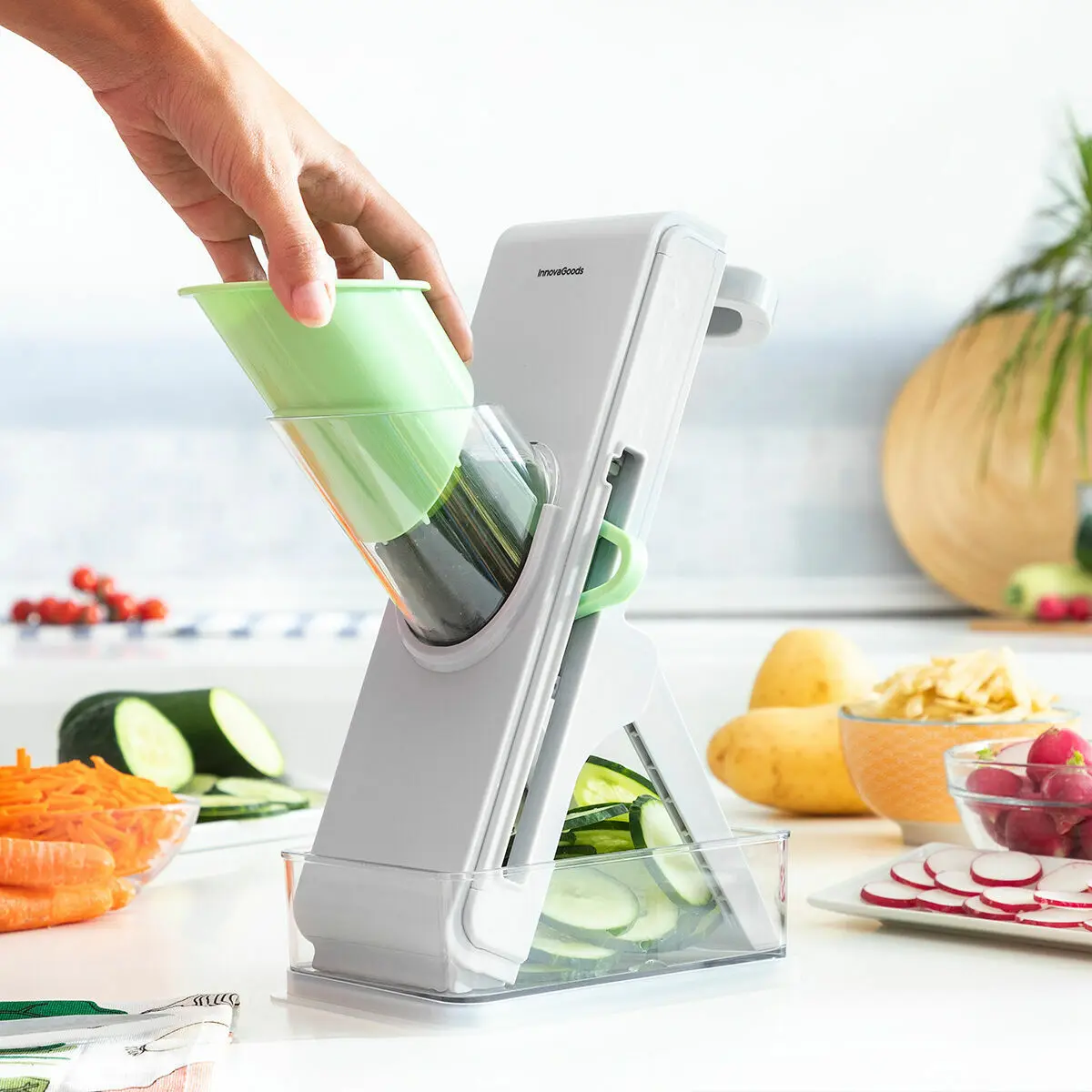 Mandoline pliante coupe-légumes 5 en 1 InnovaGoods Slichen