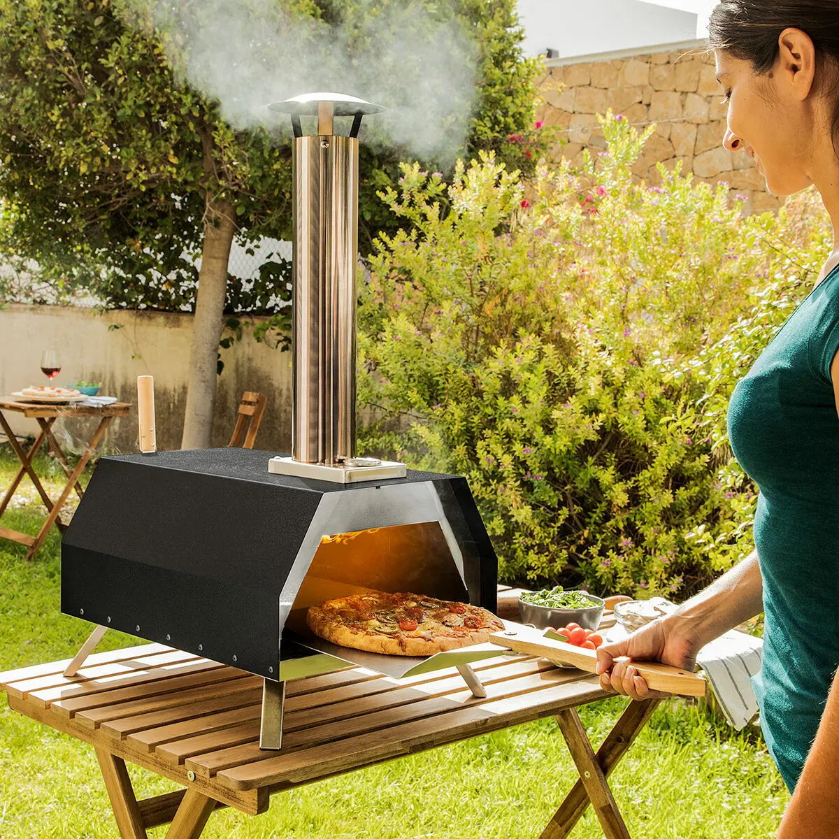 Four à pizza à pellets avec accessoires pizzahven InnovaGoods
