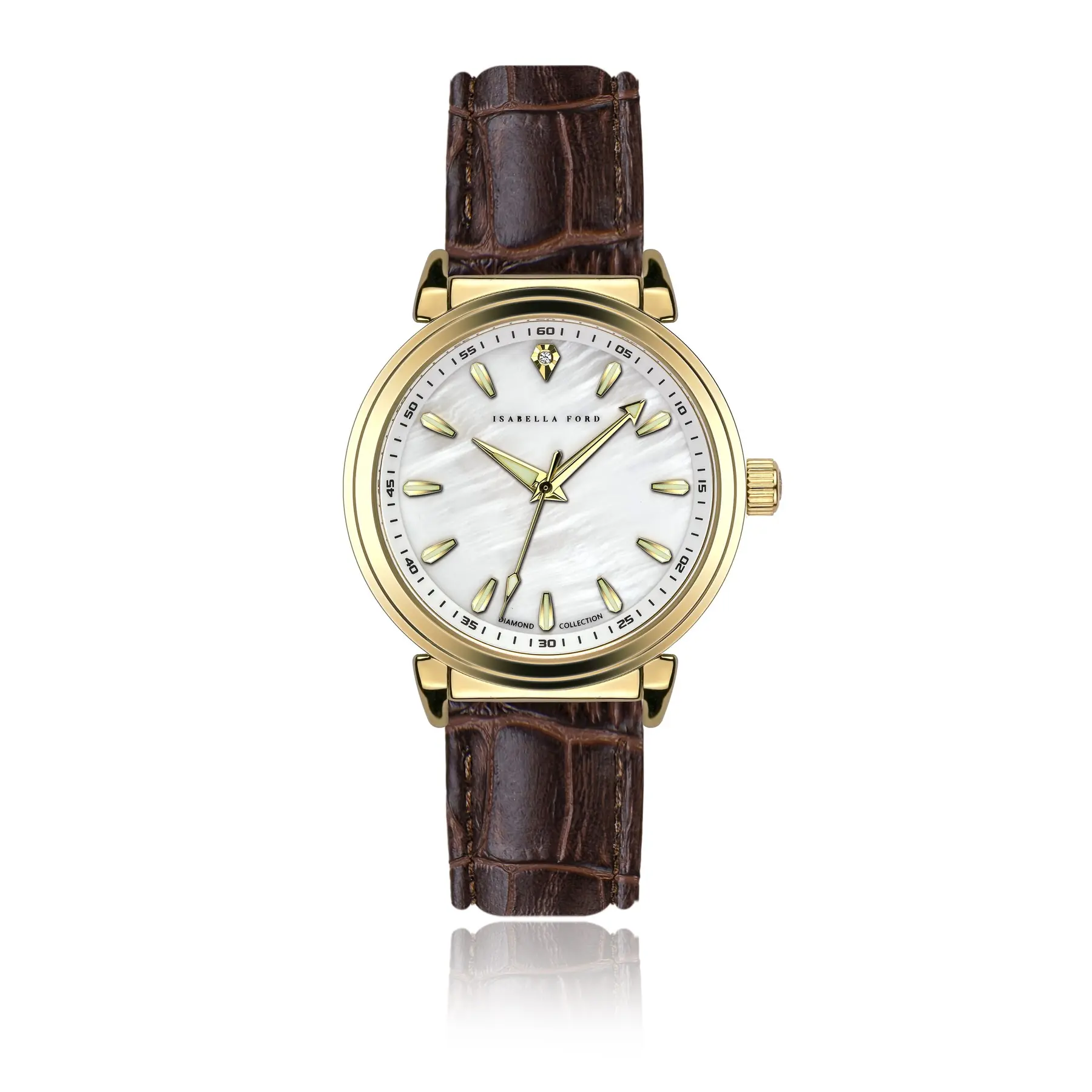 Crocodile leather watch for women Isabella Ford Barbara