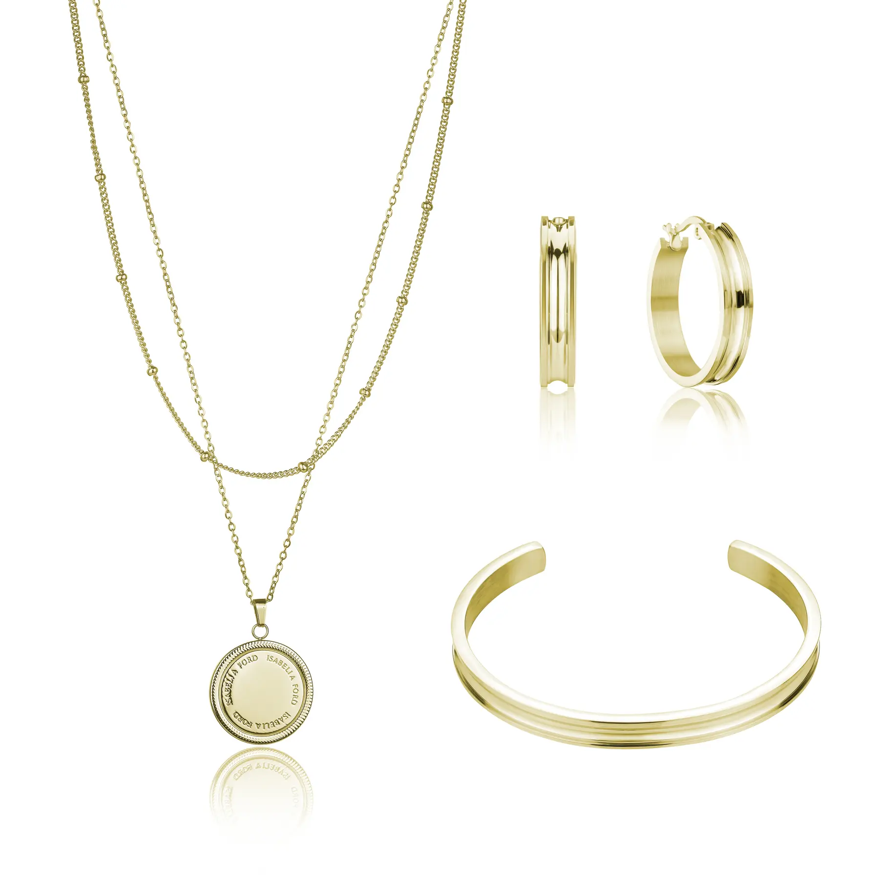 Necklace, bracelet and earrings set Isabella Ford Livia