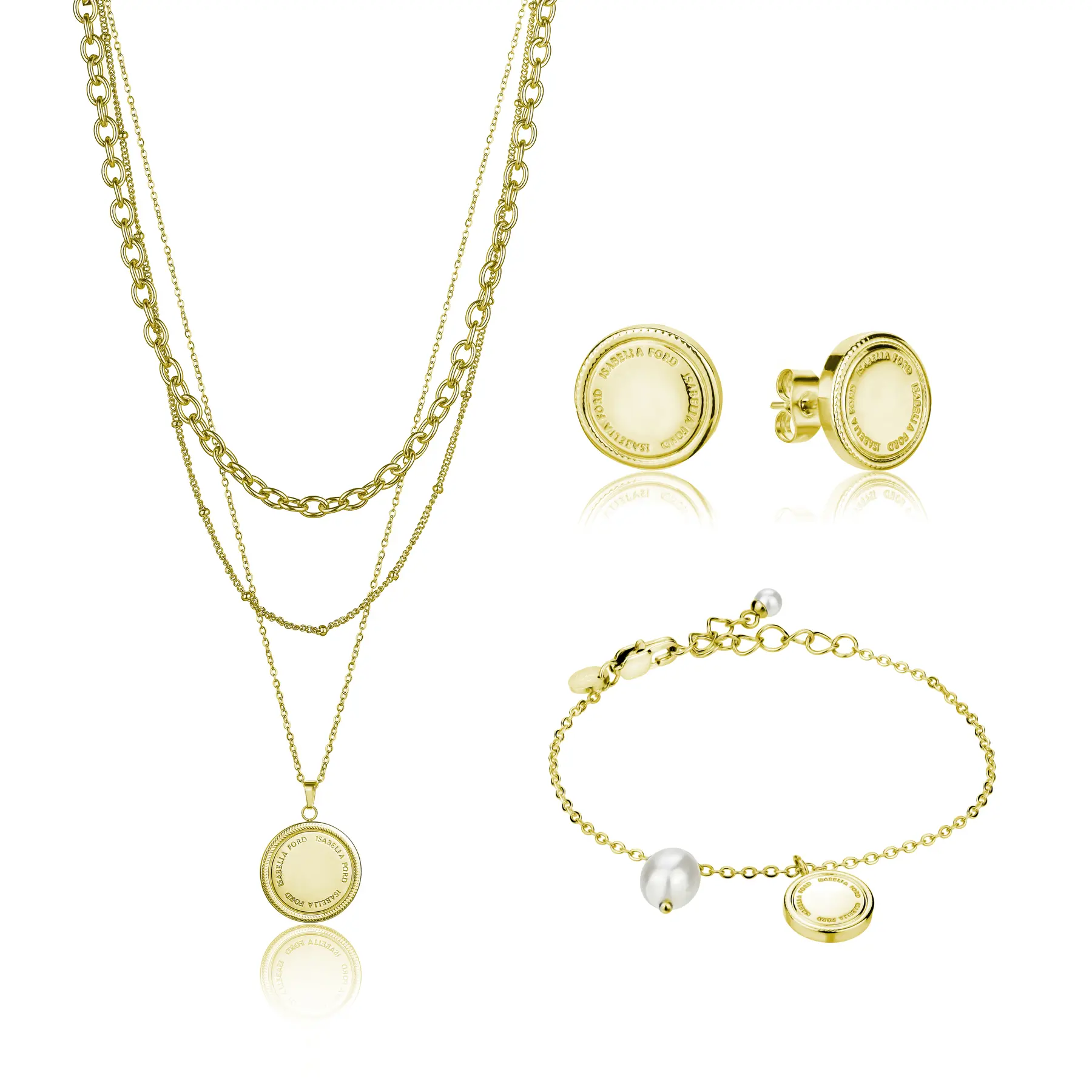 Set di collana, bracciale e orecchini Isabella Ford Alyssa