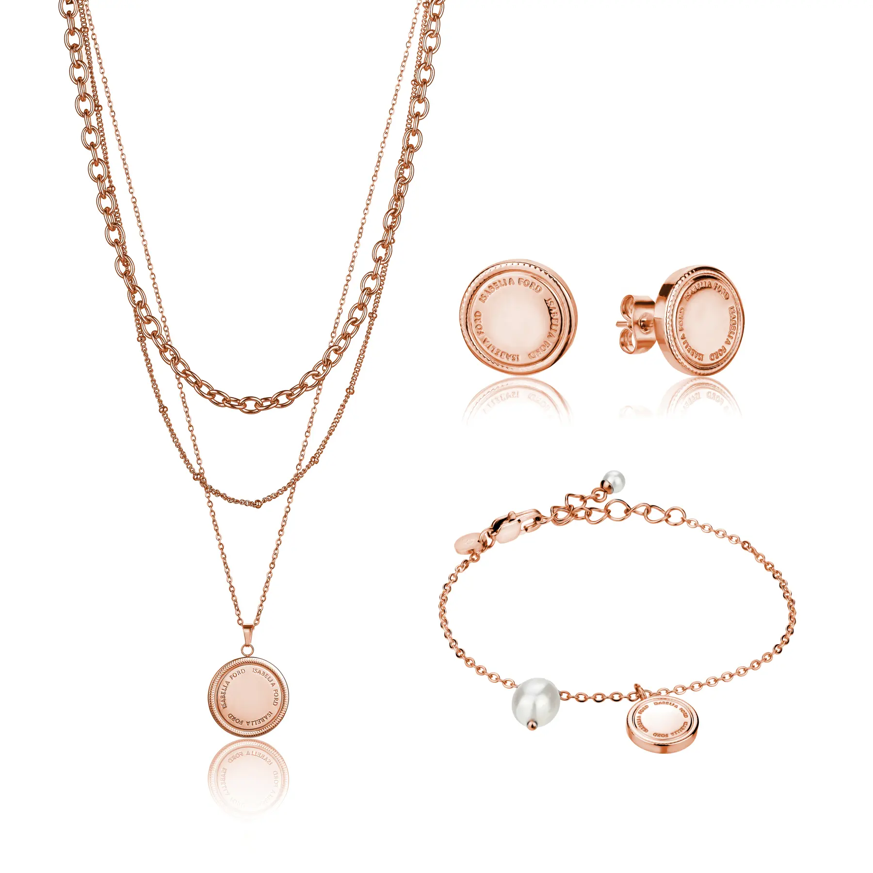 Set di collana, bracciale e orecchini Isabella Ford Alyssa