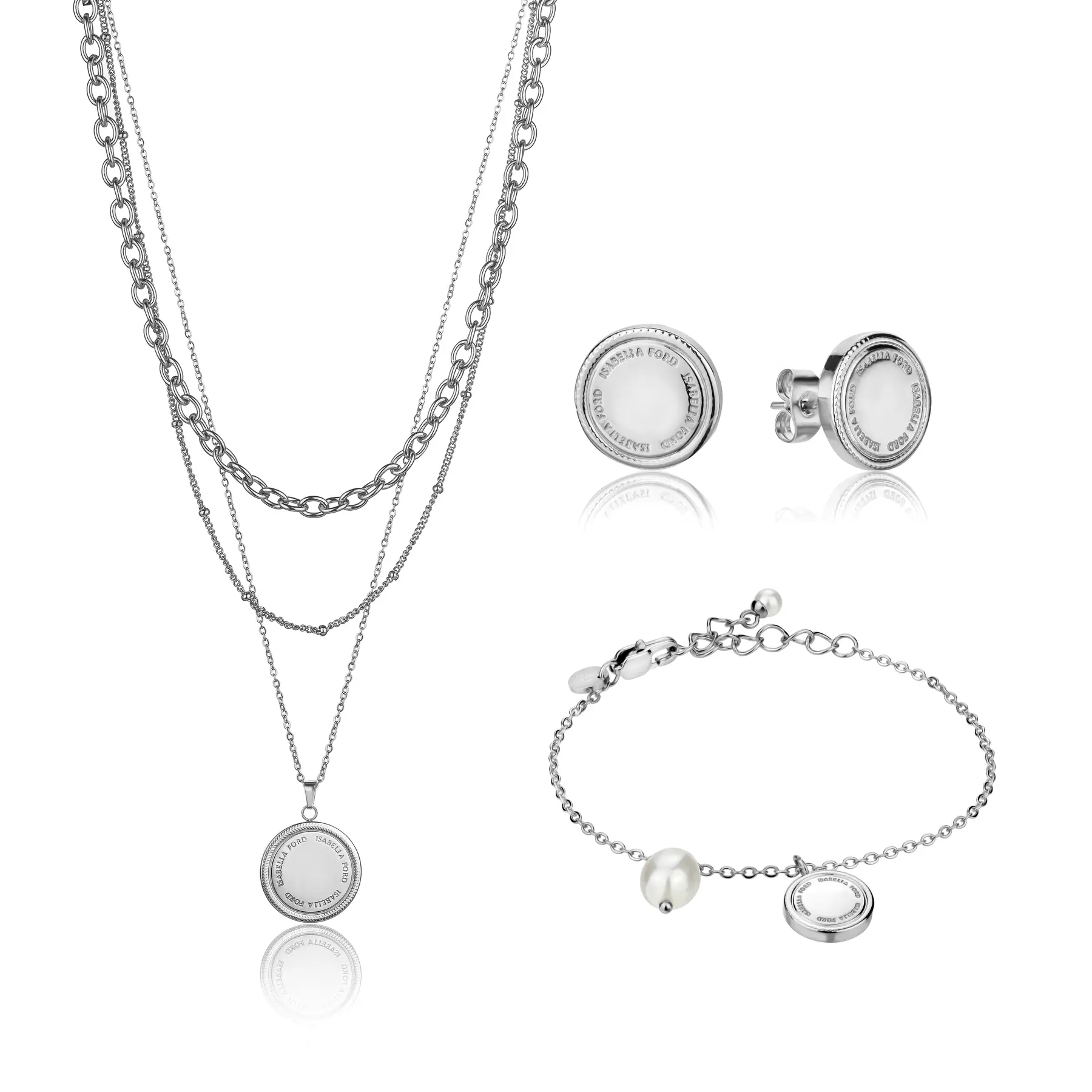 Set di collana, bracciale e orecchini Isabella Ford Alyssa