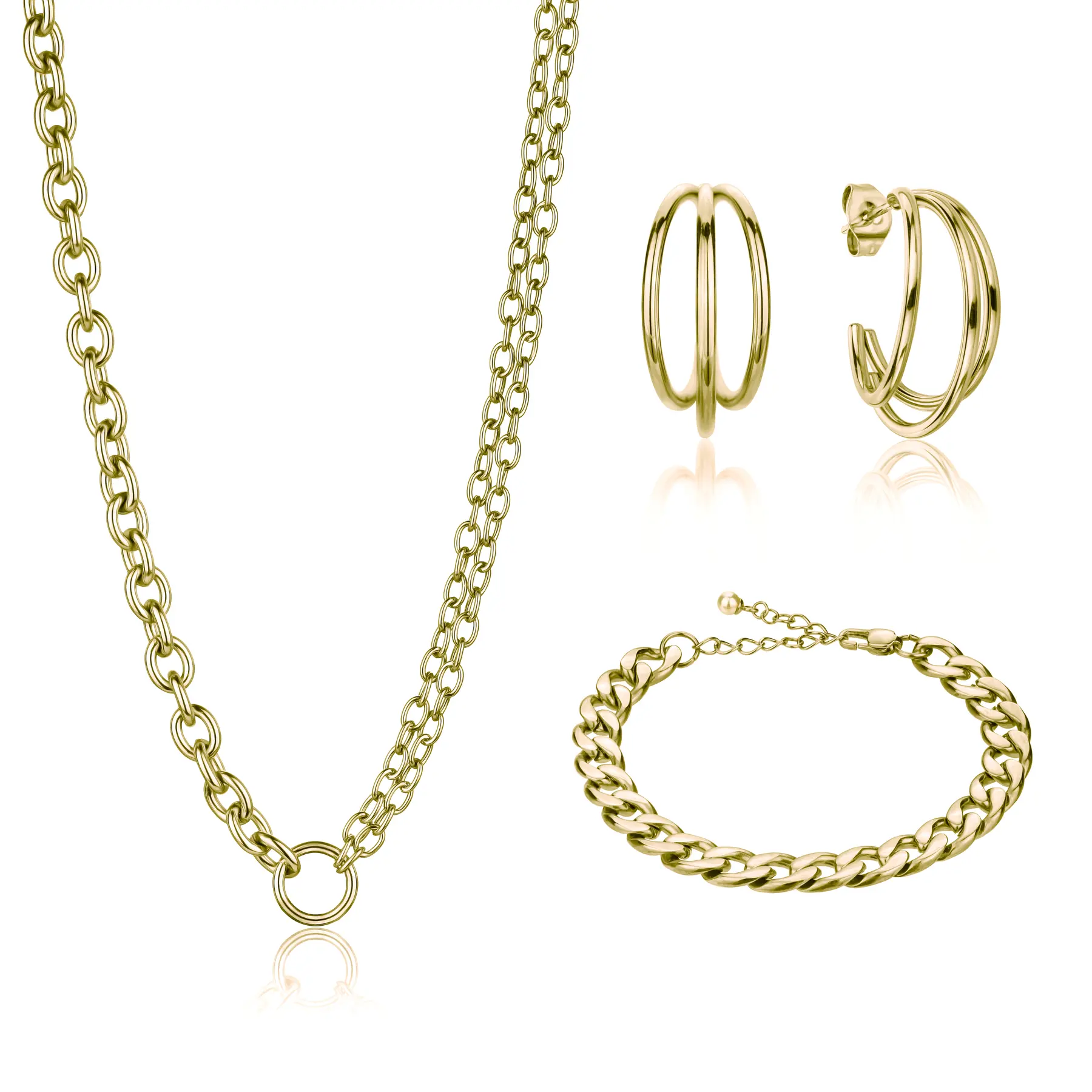 Set aus Halskette, Armband und Damenohrringen Isabella Ford Chelou