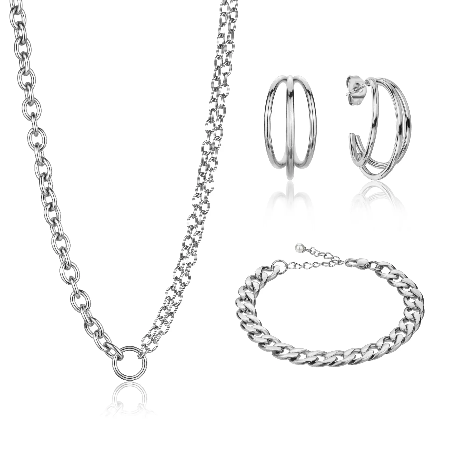 Set aus Halskette, Armband und Damenohrringen Isabella Ford Chelou