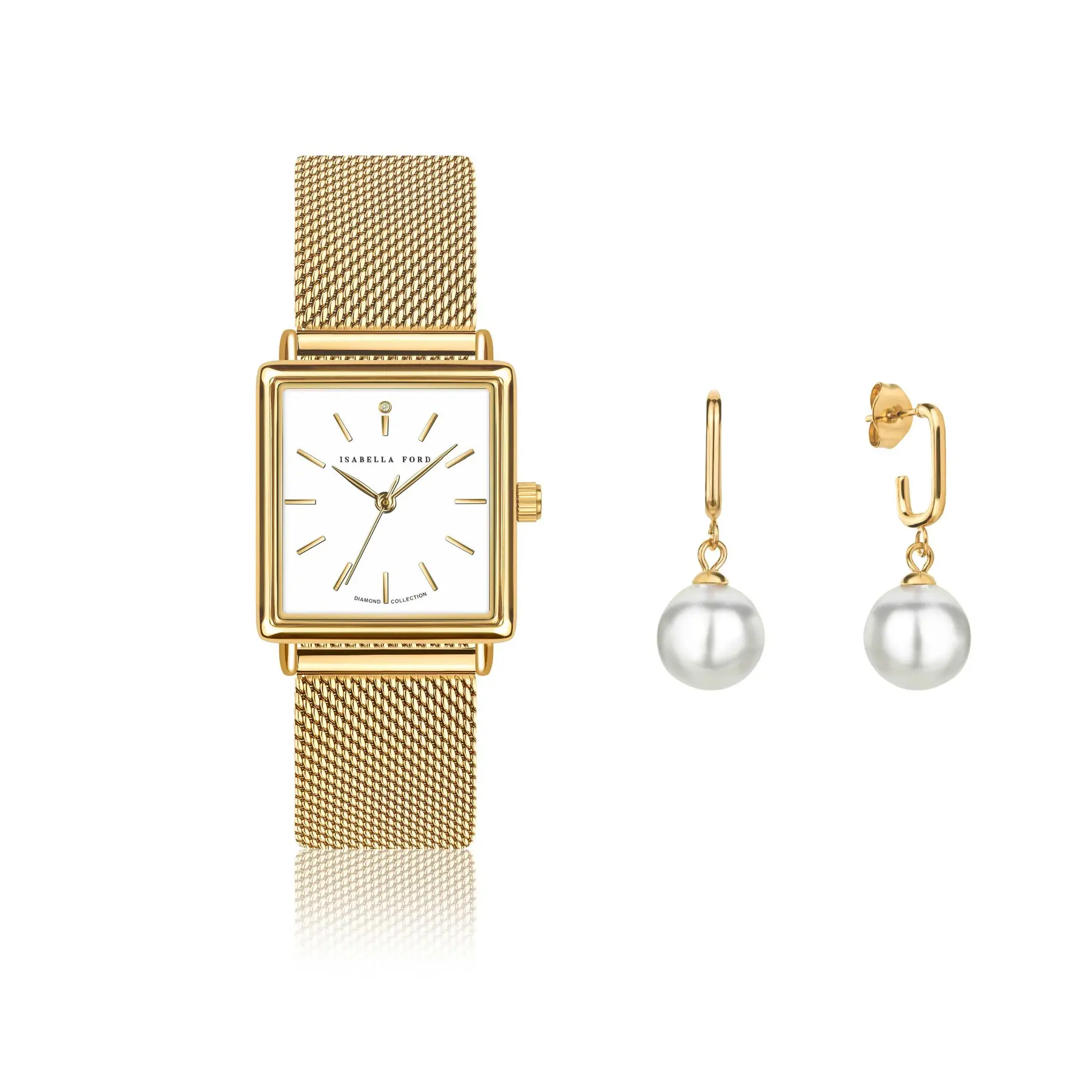 Uhren- und Ohrring-Set für Damen Isabella Ford Charlotte