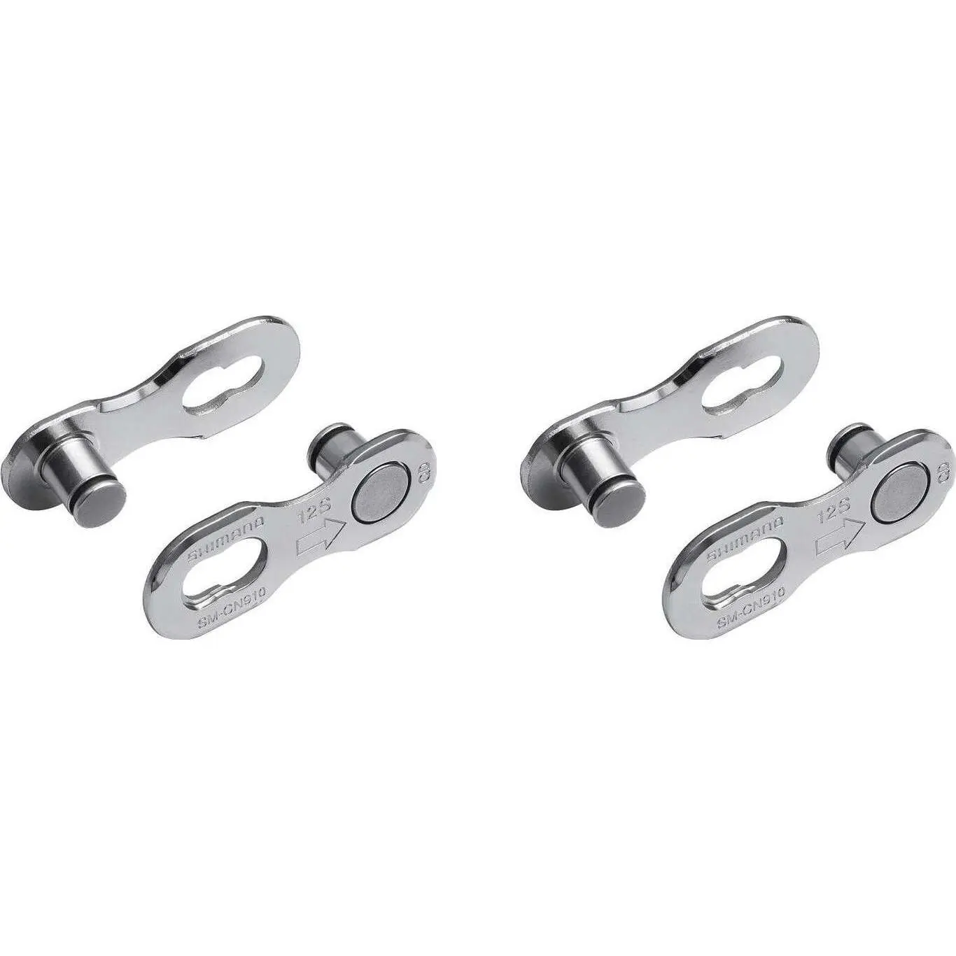 Kettenschloss Sm-cn910 12-fach, 2 Paar, Quick-link, Kompatibel Mit Shimano 12-fach Hg-ketten, Einfache Werkzeuglose Montage, Nicht Wiederverwendbar, Silber