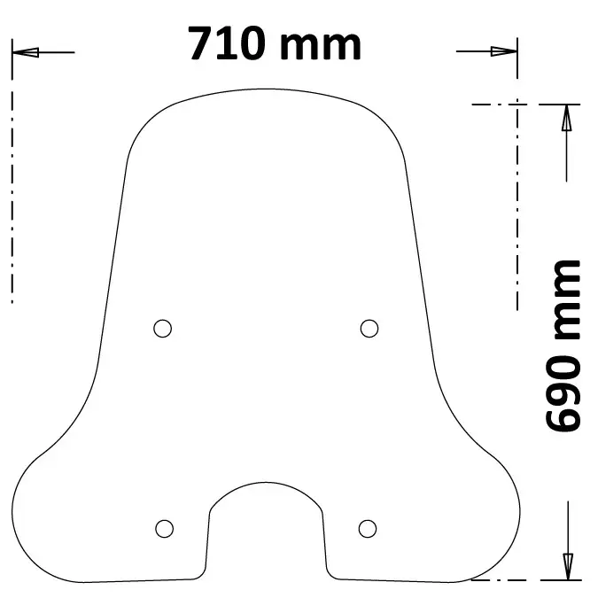 Windschutzscheibe Roller Isotta Piaggio Liberty 2010-2015