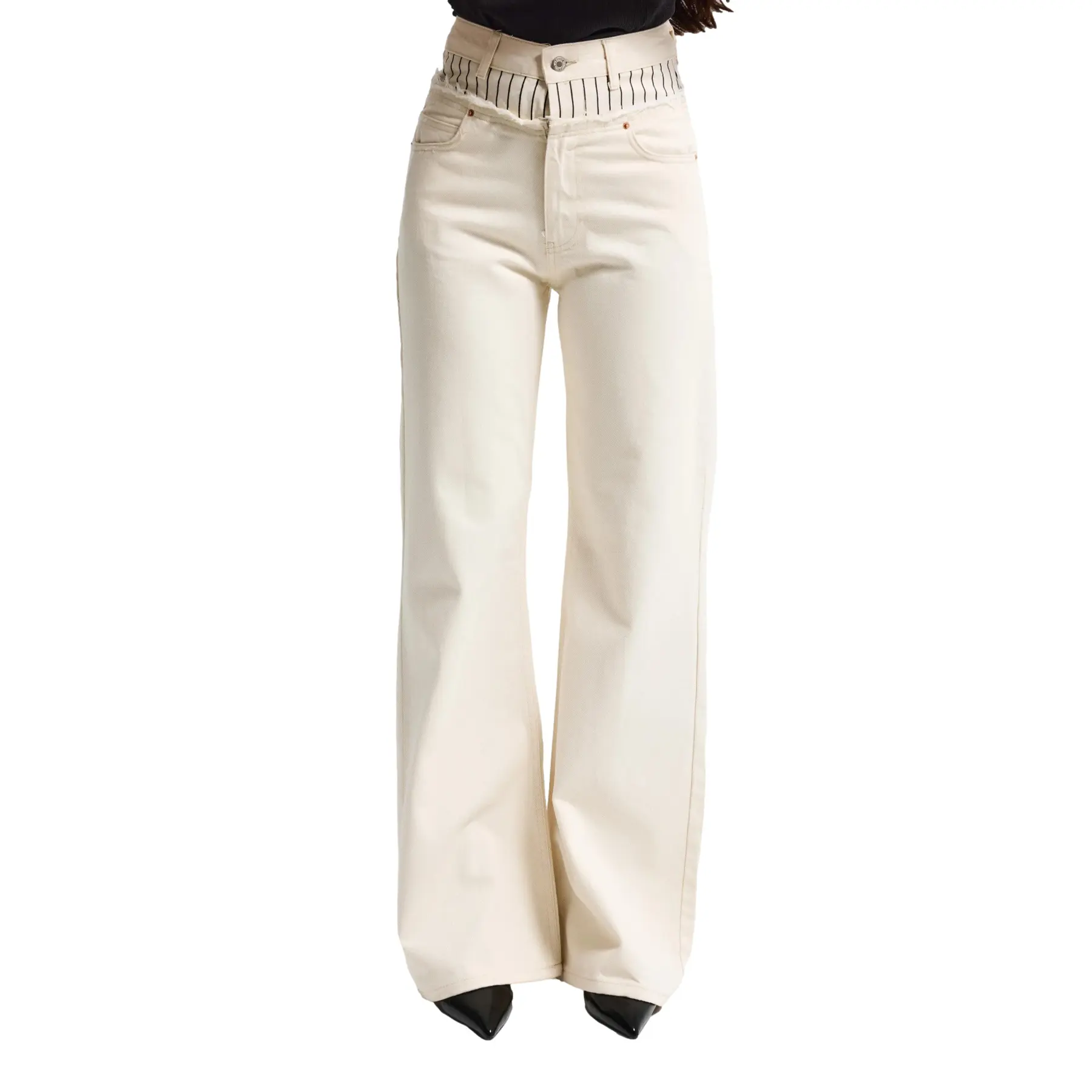 Jeans a gamba larga donna  6