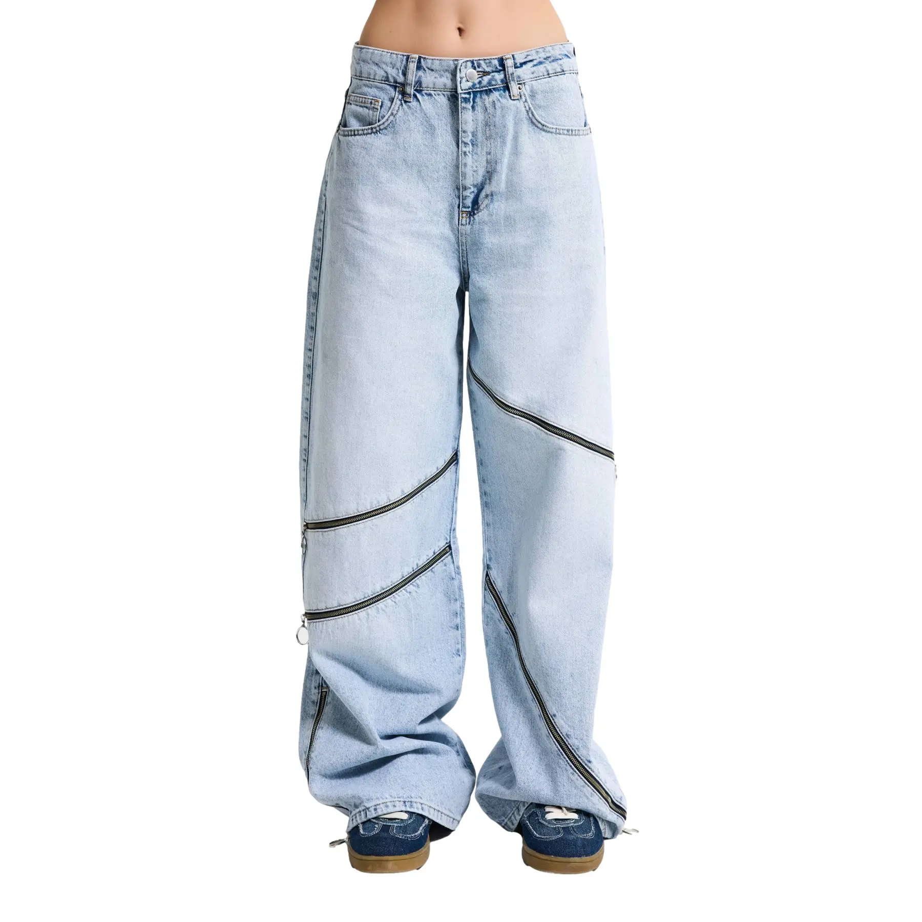 Jeans Straight vita alta donna
