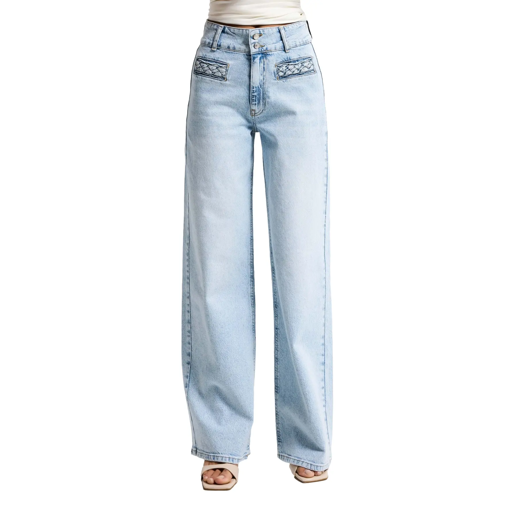 Jeans a gamba larga donna  3