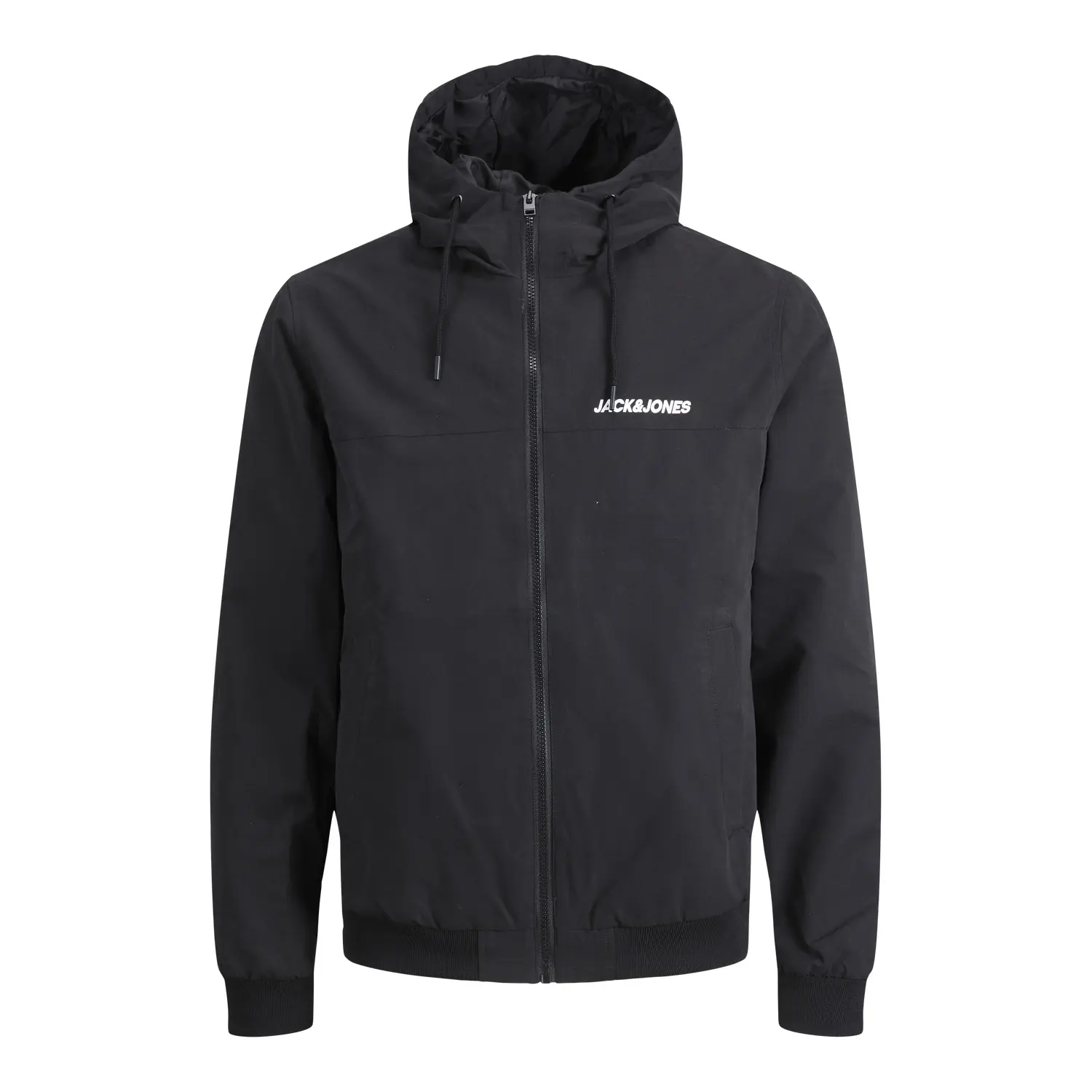 Jack & Jones Men's Black Large Hooded Tracksuit Jacket Rush