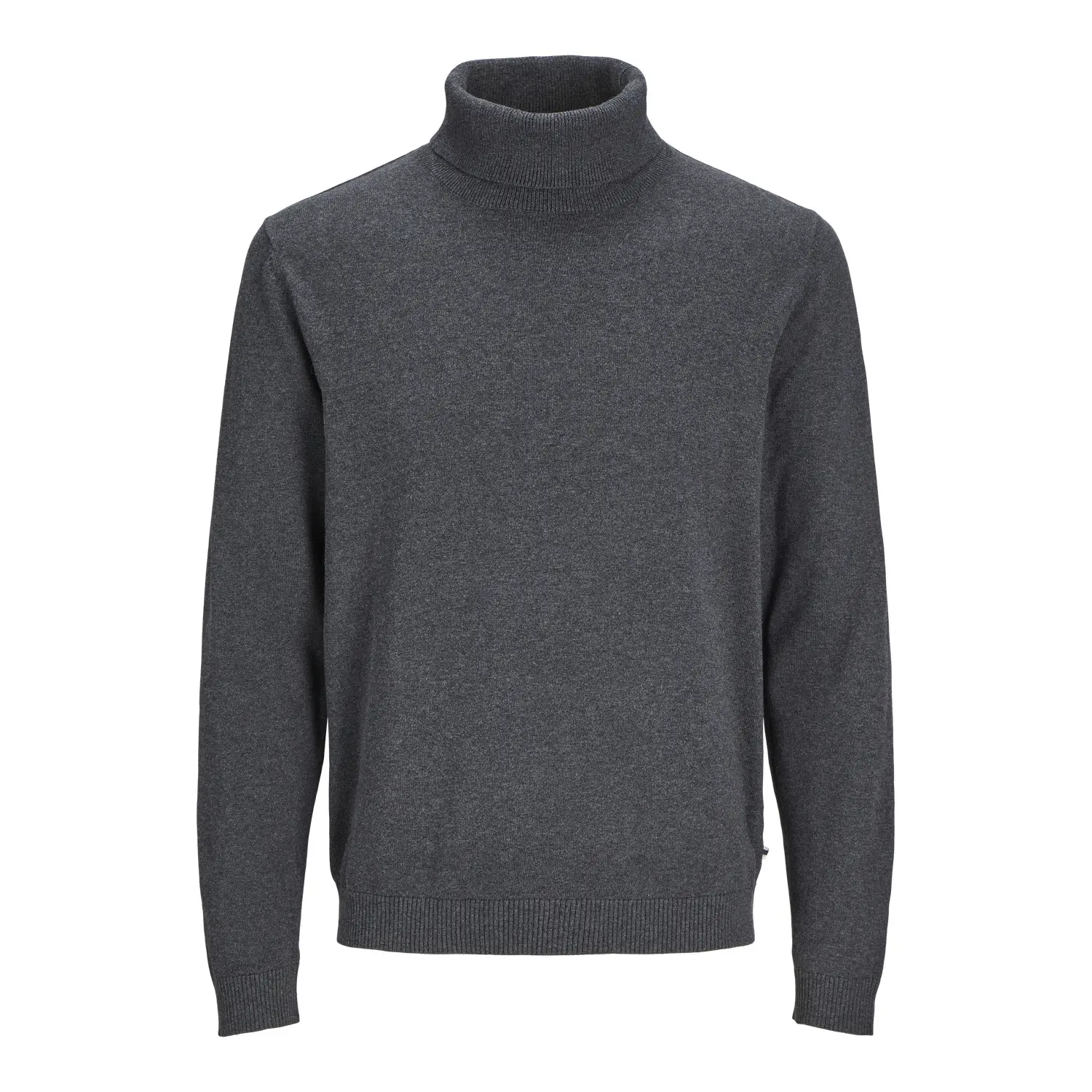 Jack & Jones Basic Roll Neck Knitted Jumper, Dark Grey Melange, Size L, Men - Image 4