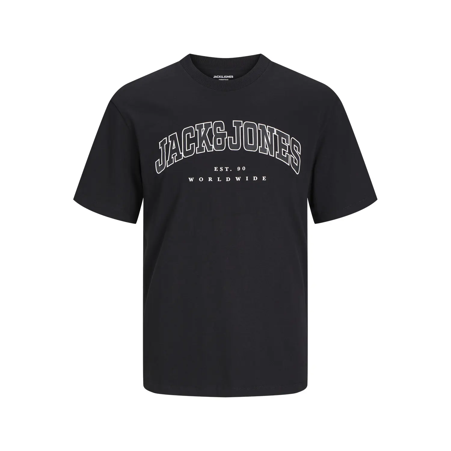 Jack & Jones Black T-Shirt Caleb Varsity Pls
