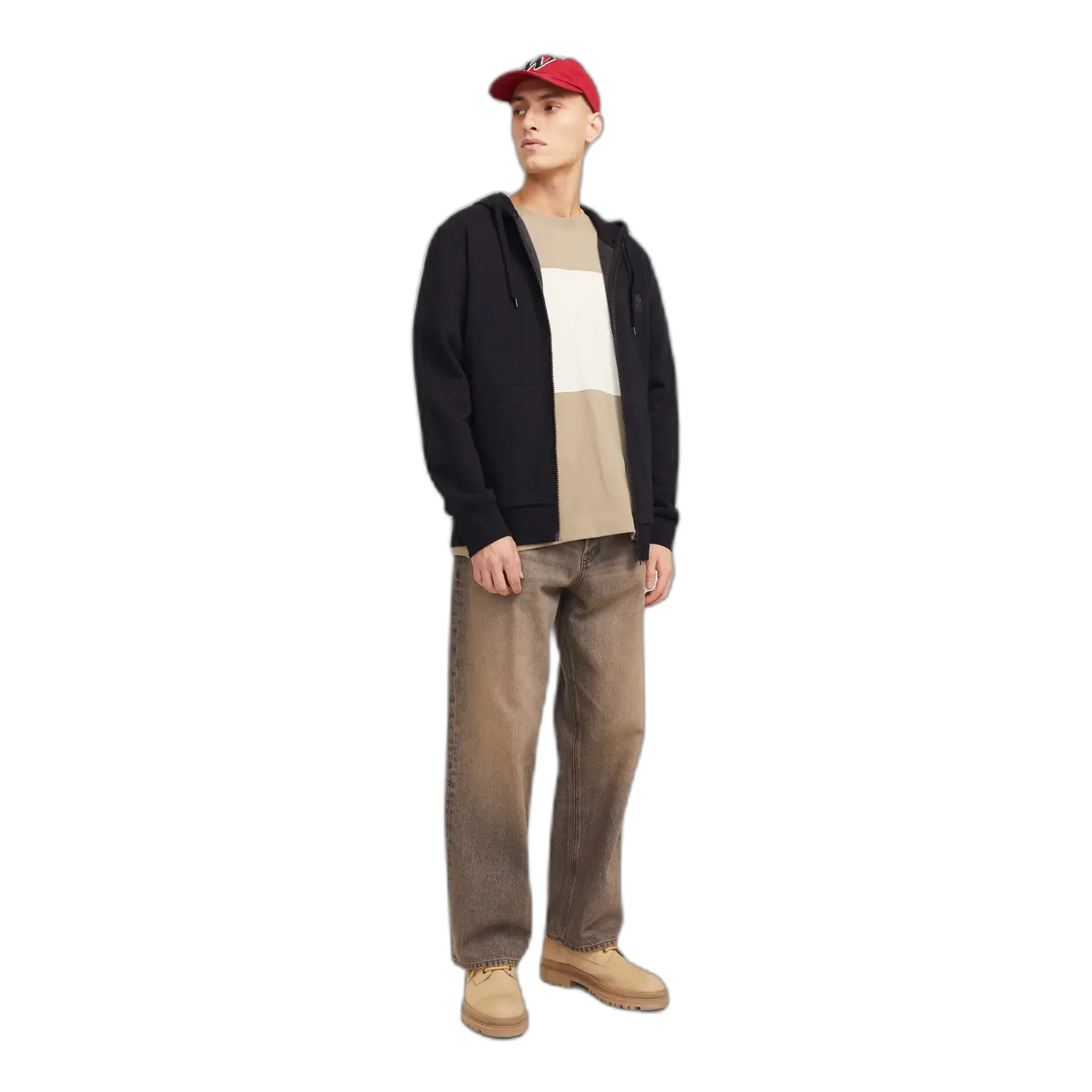 Felpa con cerniera a cappuccio Jack & Jones Corp Logo